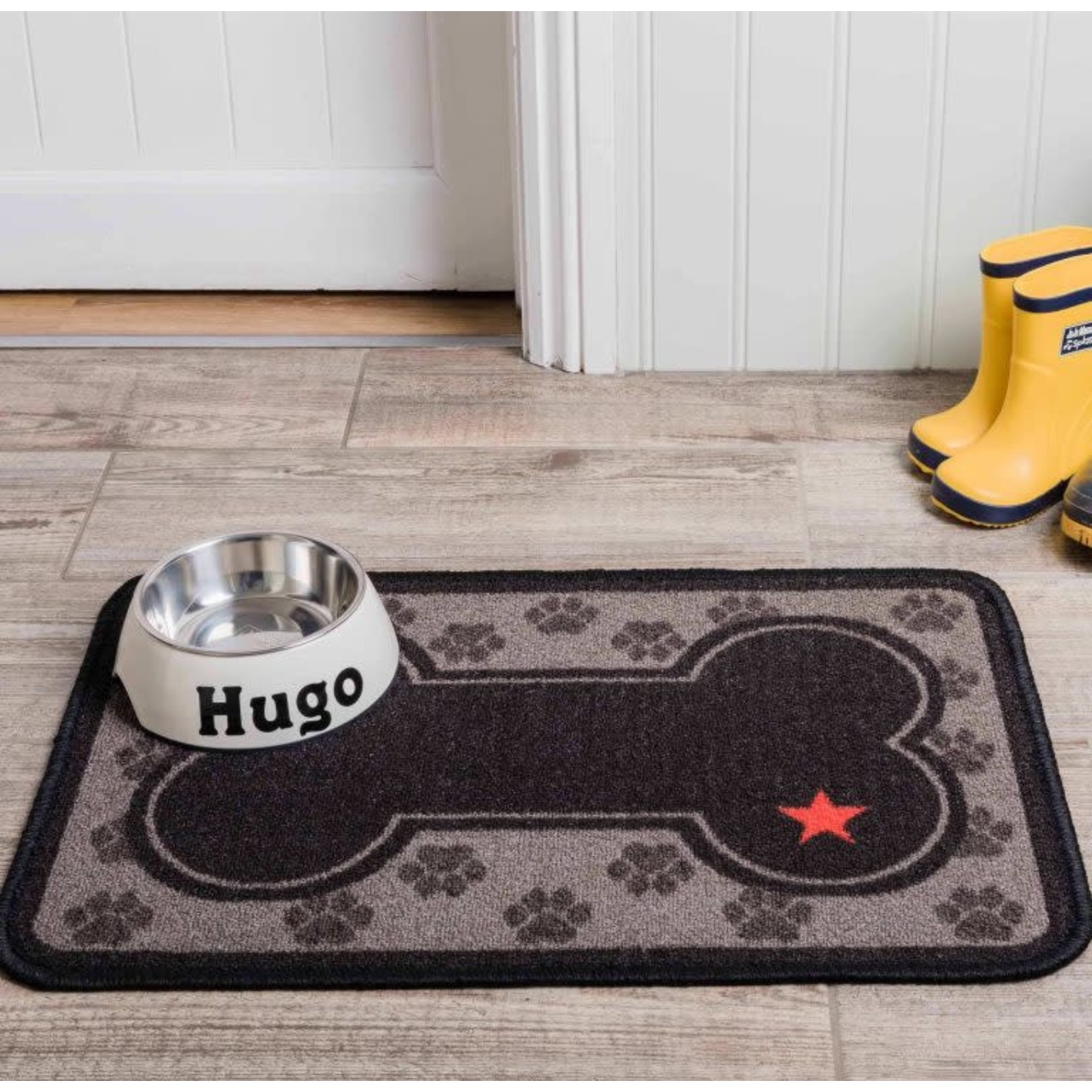 Pet Rebellion Dinner Mate Large Absorbent Pet Food Mat, Little Paws 40x60cm