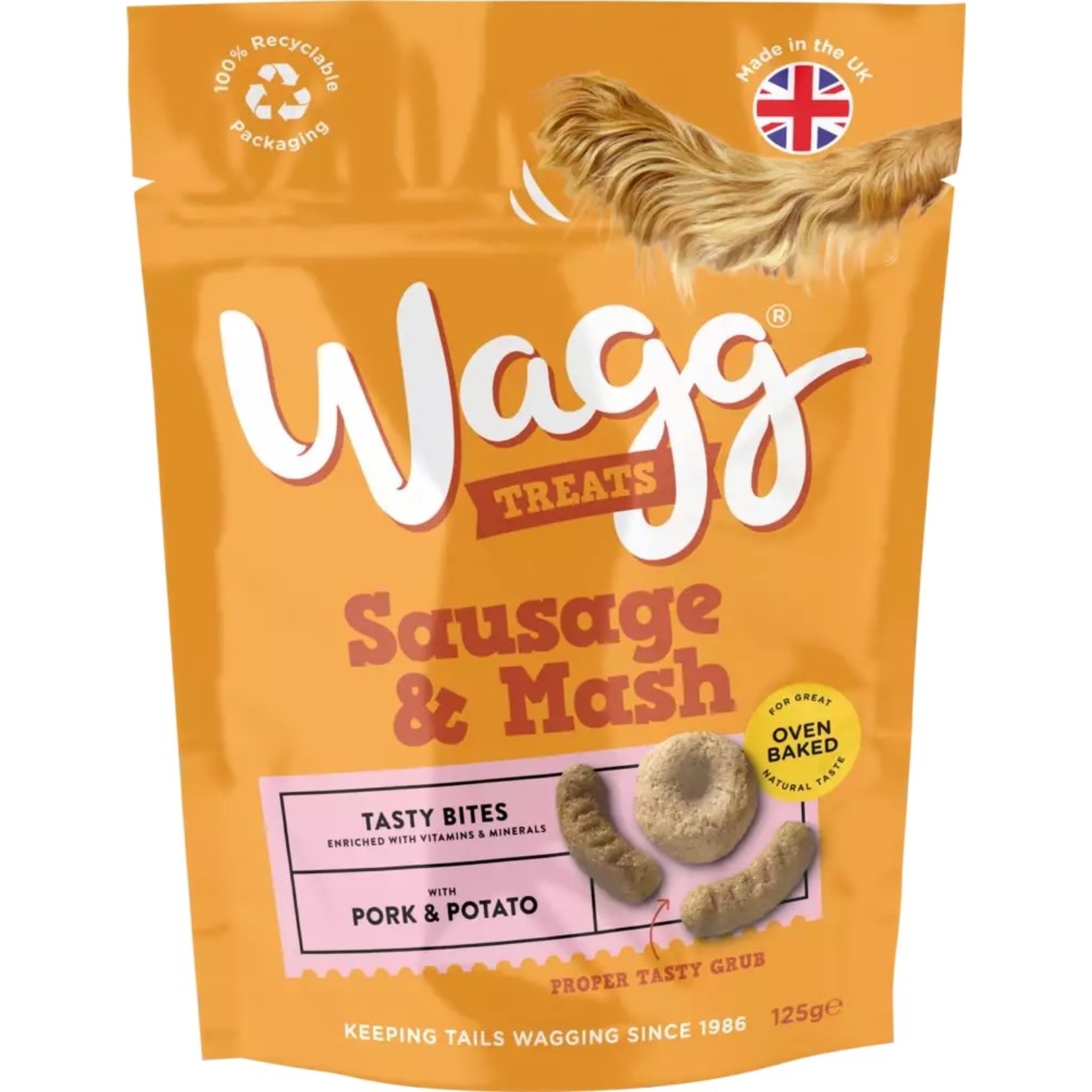 Wagg Sausage & Mash Oven Baked Dog Treats, 125g