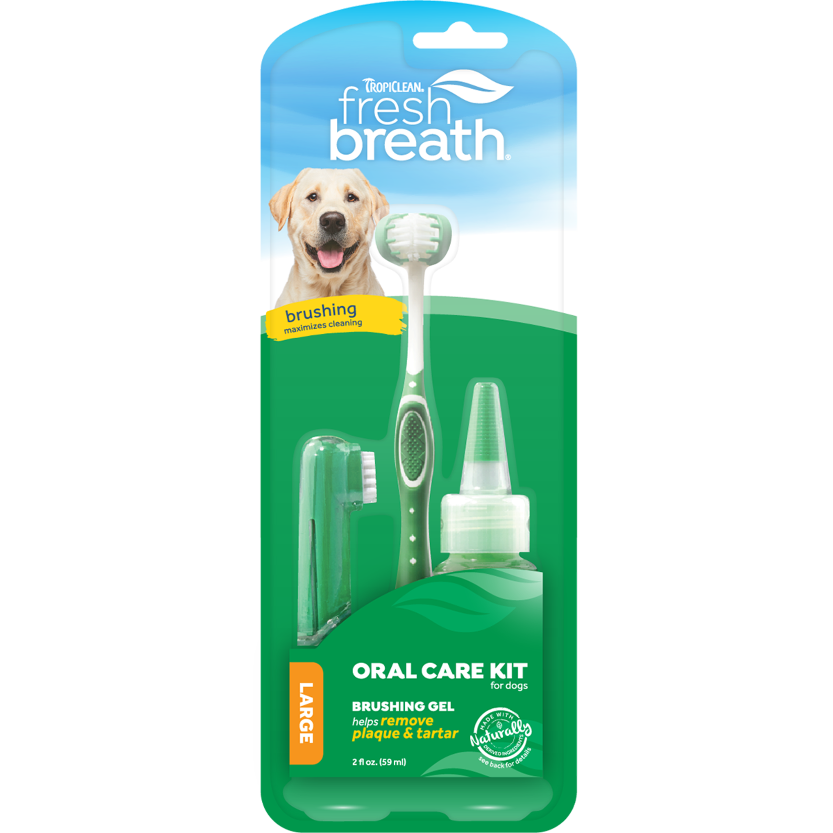 TropiClean Oral Care Kit for Large Dogs, 59ml