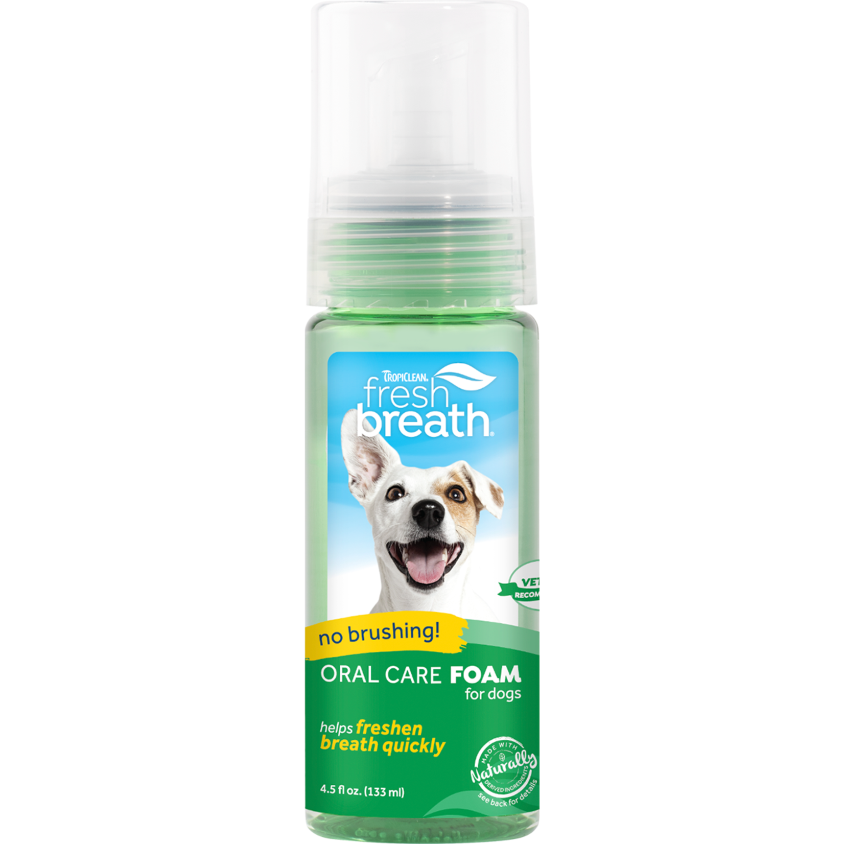 TropiClean Oral Care Foam Fresh Mint Foam for Cats & Dogs, 133ml