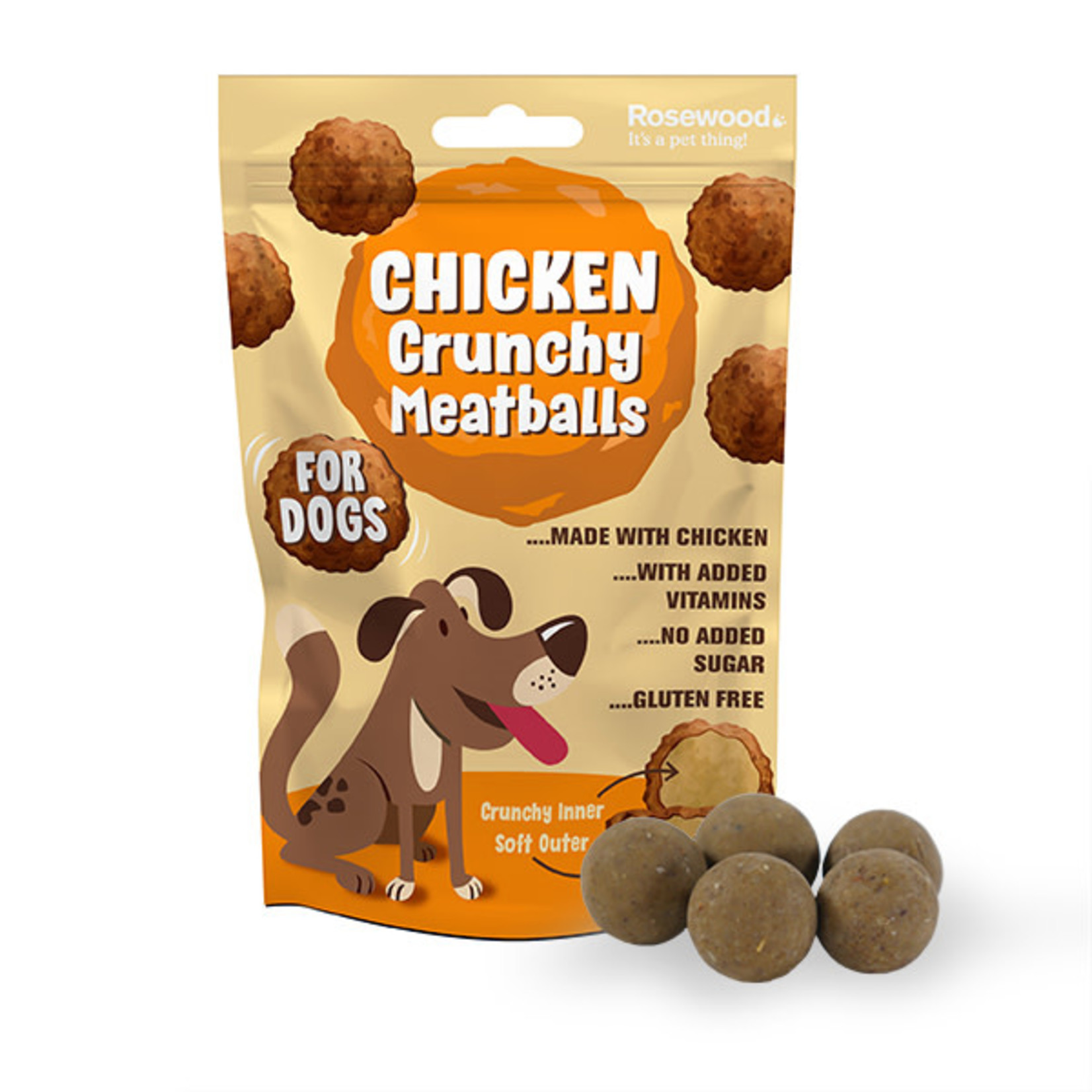 Rosewood Chicken Crunchy Meatballs Dog Treats, 140g