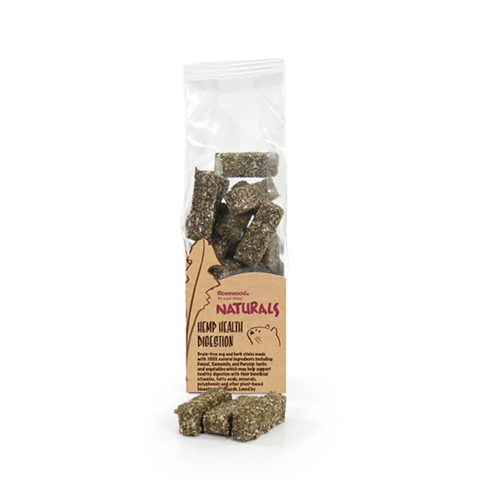 Rosewood Naturals Hemp Health Digestion Small Animal Treats, 75g