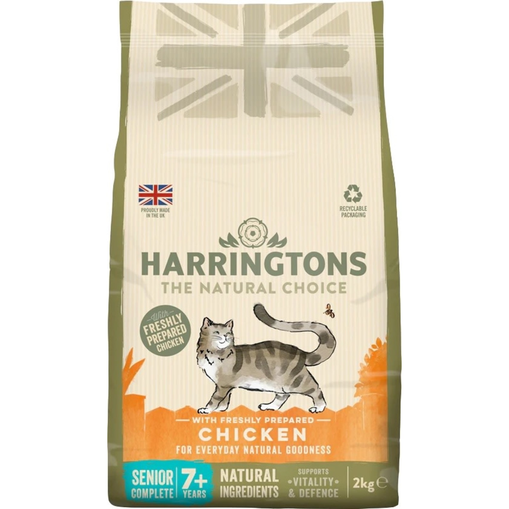 Harringtons Senior Cat Dry Food Chicken, 2kg