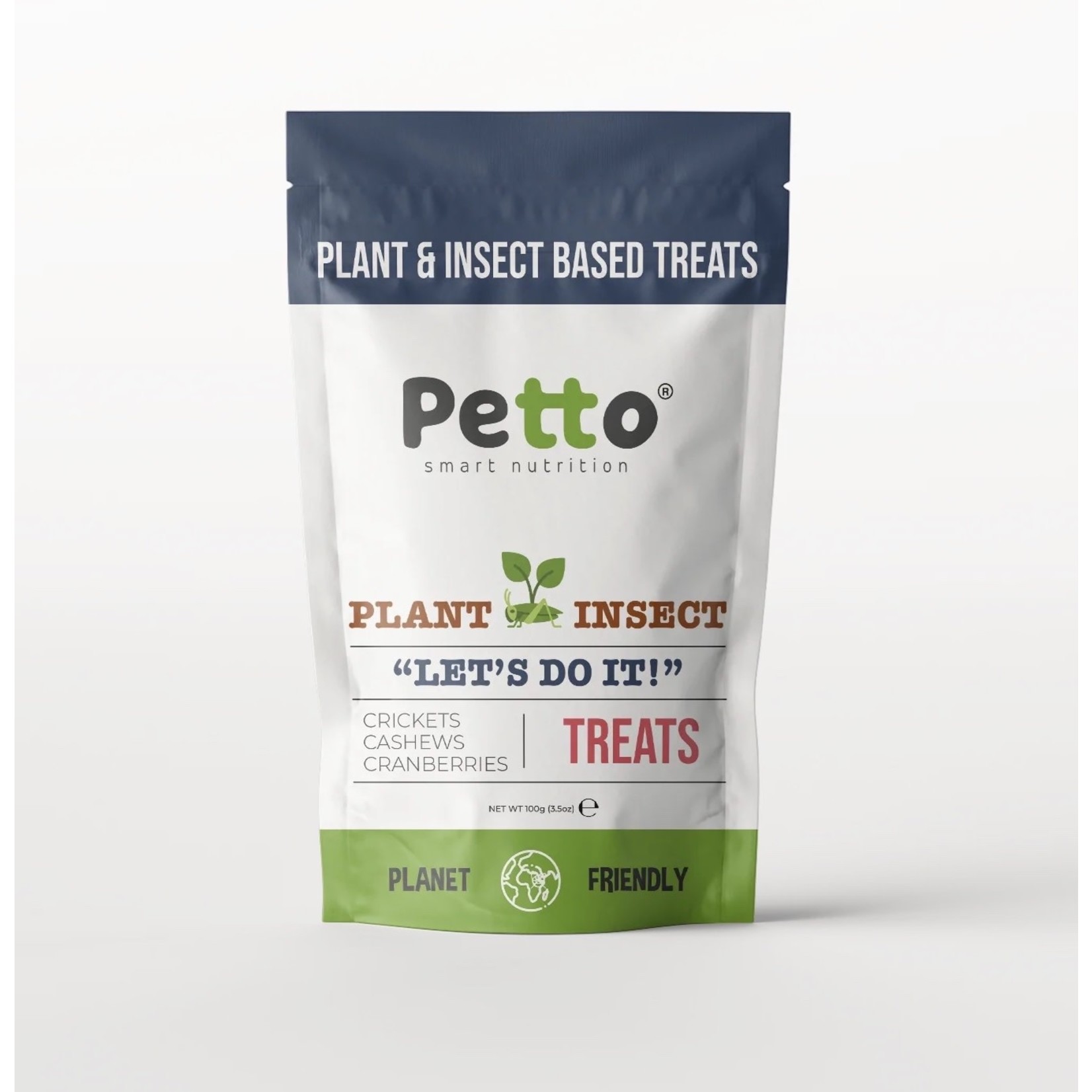 Petto "Let's Do It" Plant & Insect Based Dog Treats with Crickets, Cashews and Cranberries, 100g