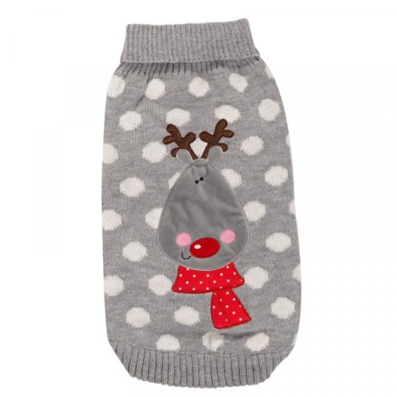 Zöon Christmas Polka Rudolph Dog Jumper