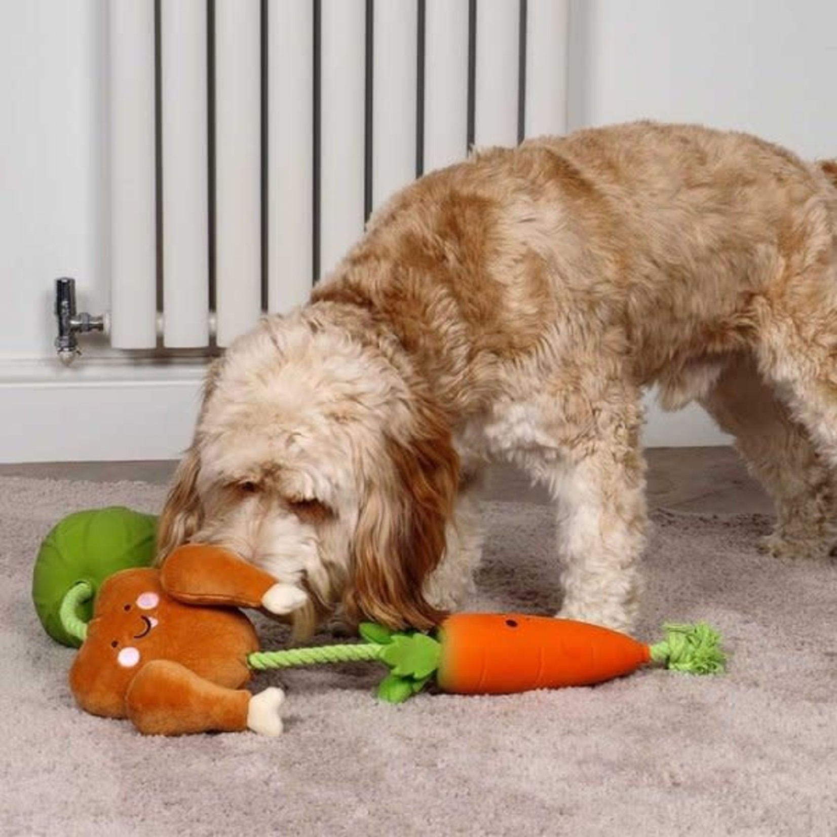 Zöon Christmas Tugga Chicken Dinner Plush Squeaky Dog Toy, 70cm