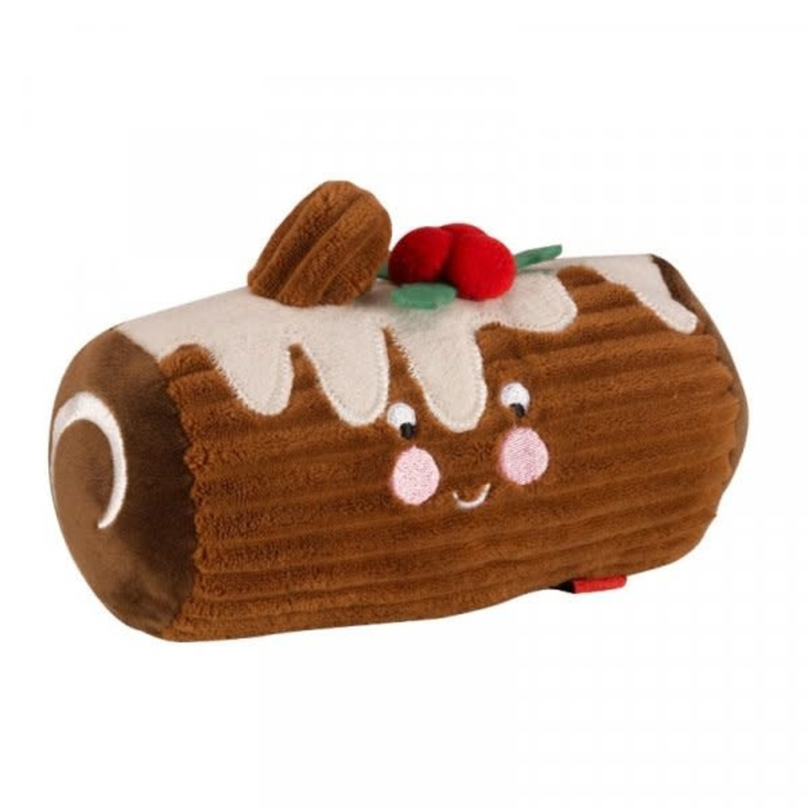 Zöon Christmas Yule Play Log Plush Dog Toy, 18cm