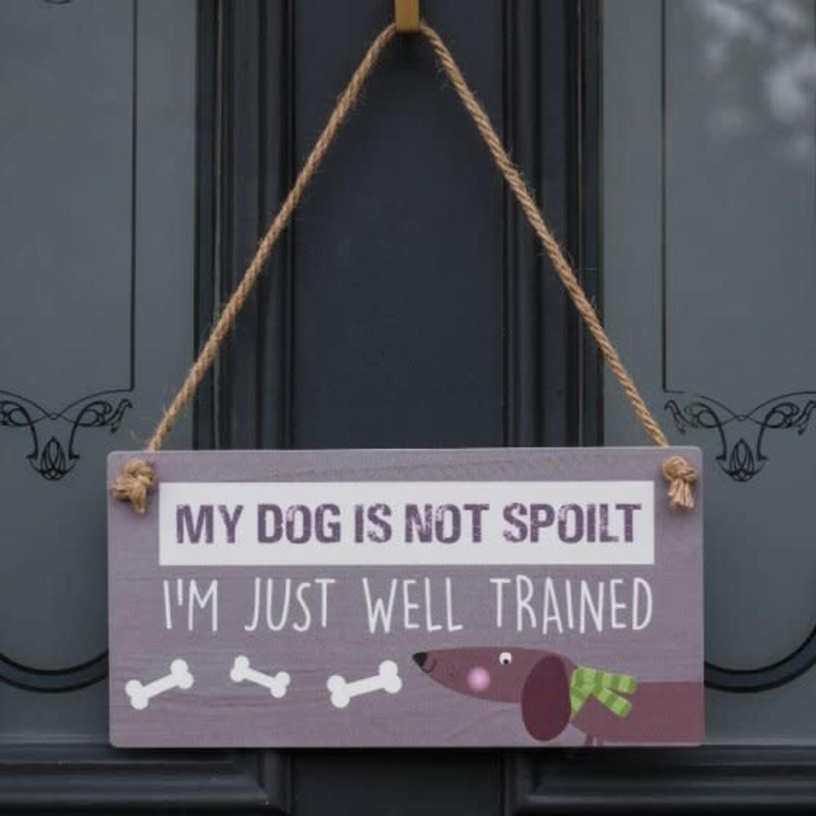 Zöon Spoilt Dog Pet Sign, 30 x 15cm