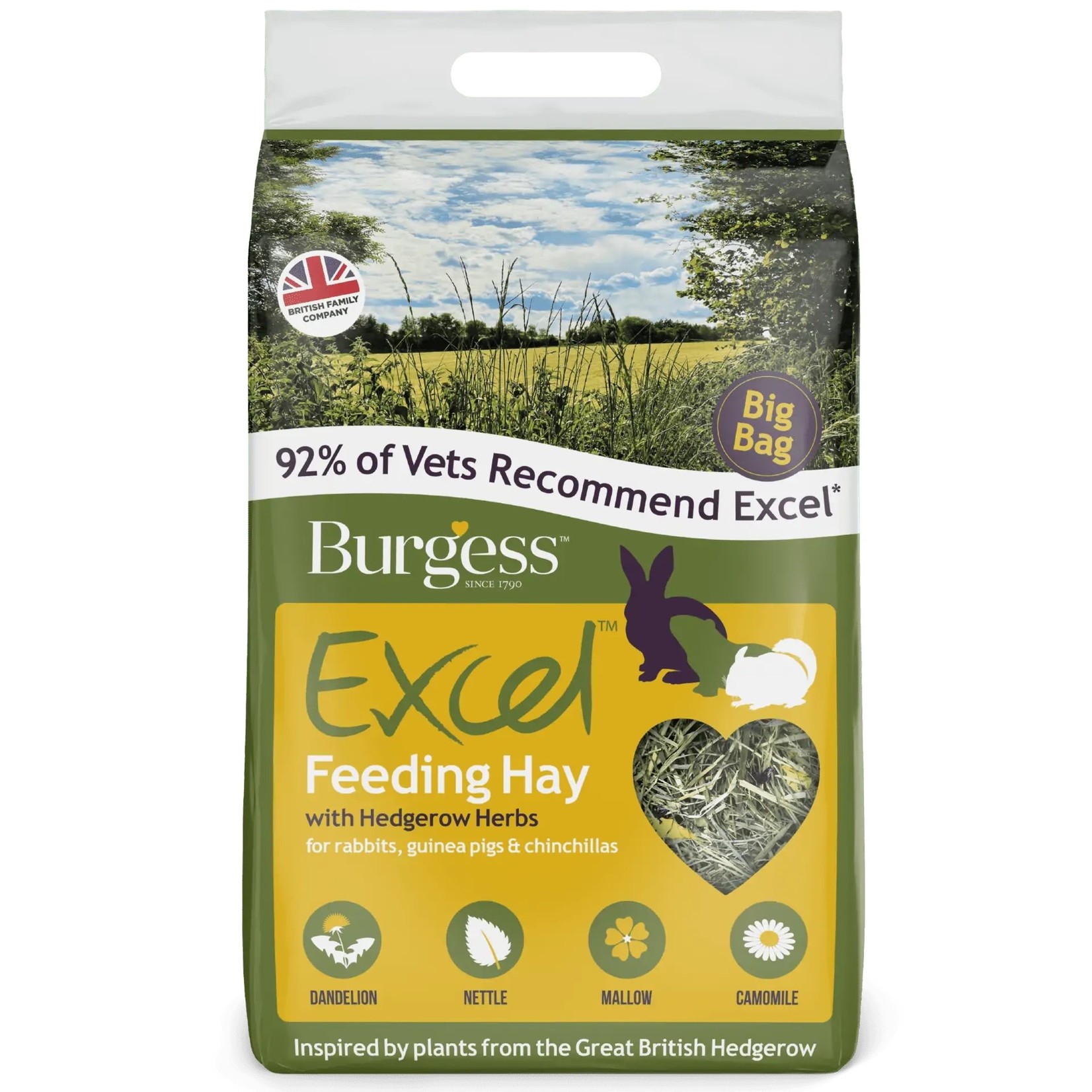 Burgess Excel Feeding Hay with Hedgerow Herbs, 3kg
