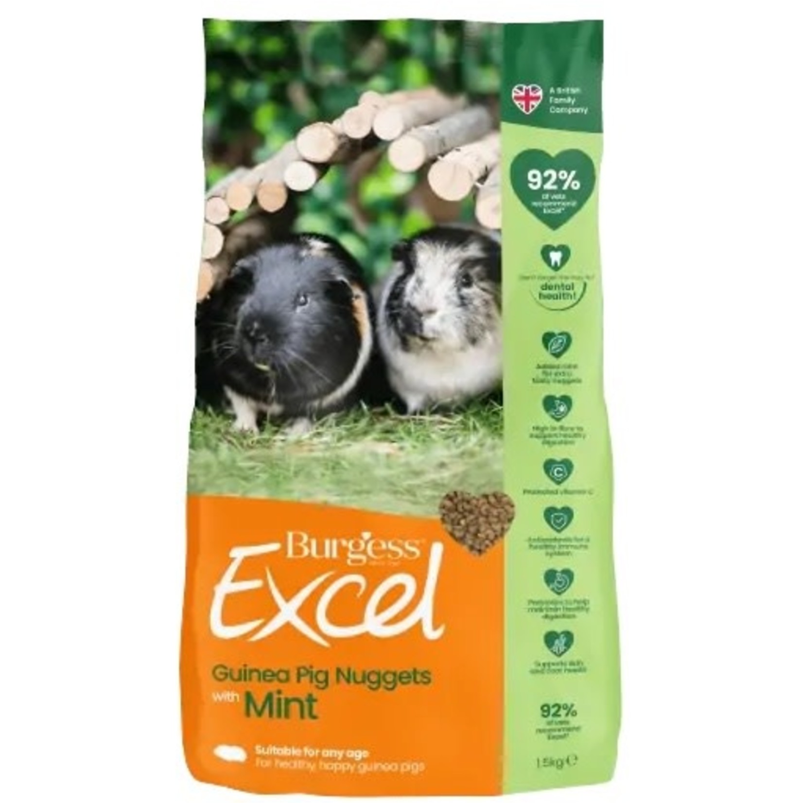 Burgess Excel Guinea Pig Nugget Food with Mint