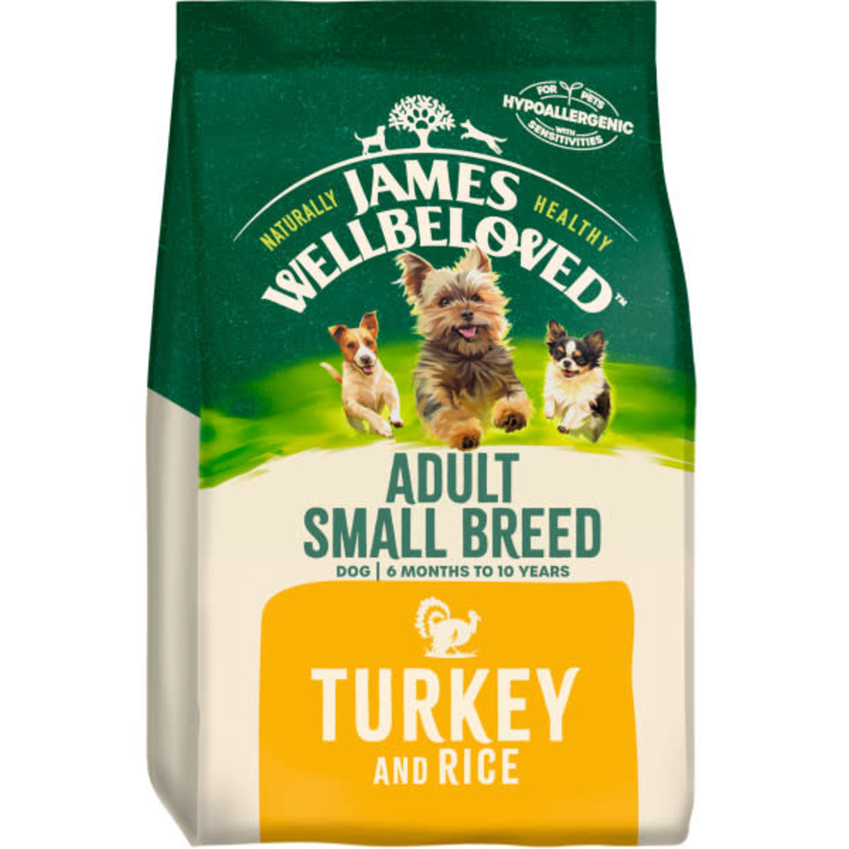 James Wellbeloved Adult Small Breed Dog Dry Food, Turkey & Rice