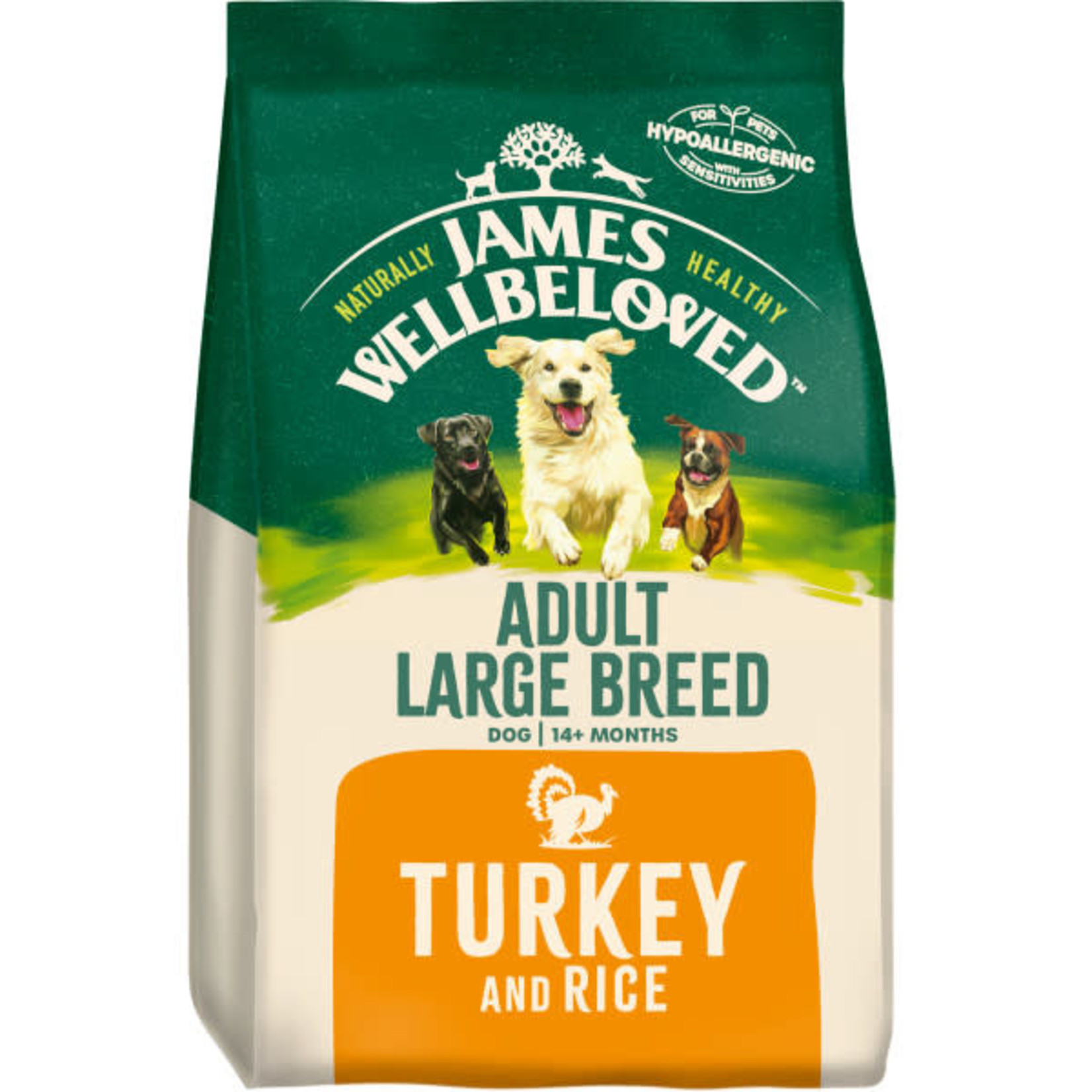 James Wellbeloved Adult Large Breed Dog Dry Food, Turkey & Rice