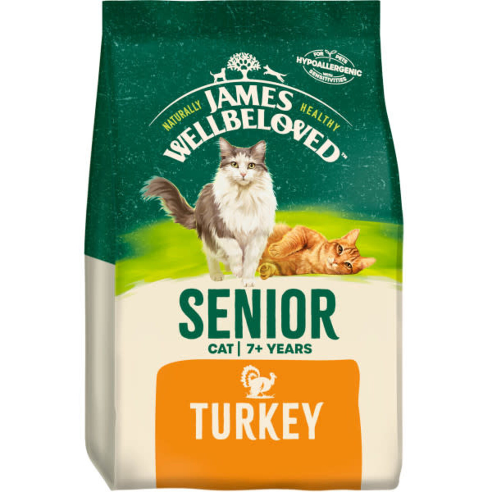 James Wellbeloved Senior Cat Dry Food, Turkey & Rice