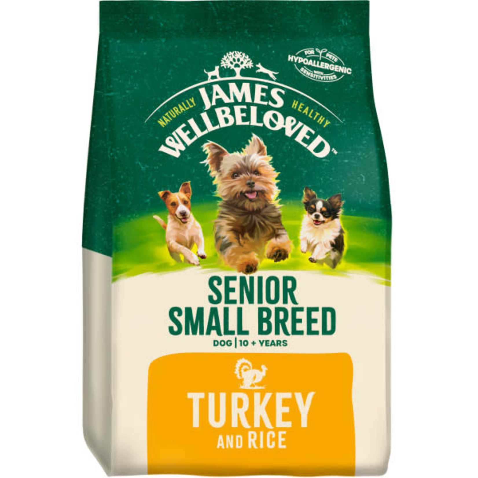 James Wellbeloved Senior Small Breed Dog Dry Food, Turkey & Rice