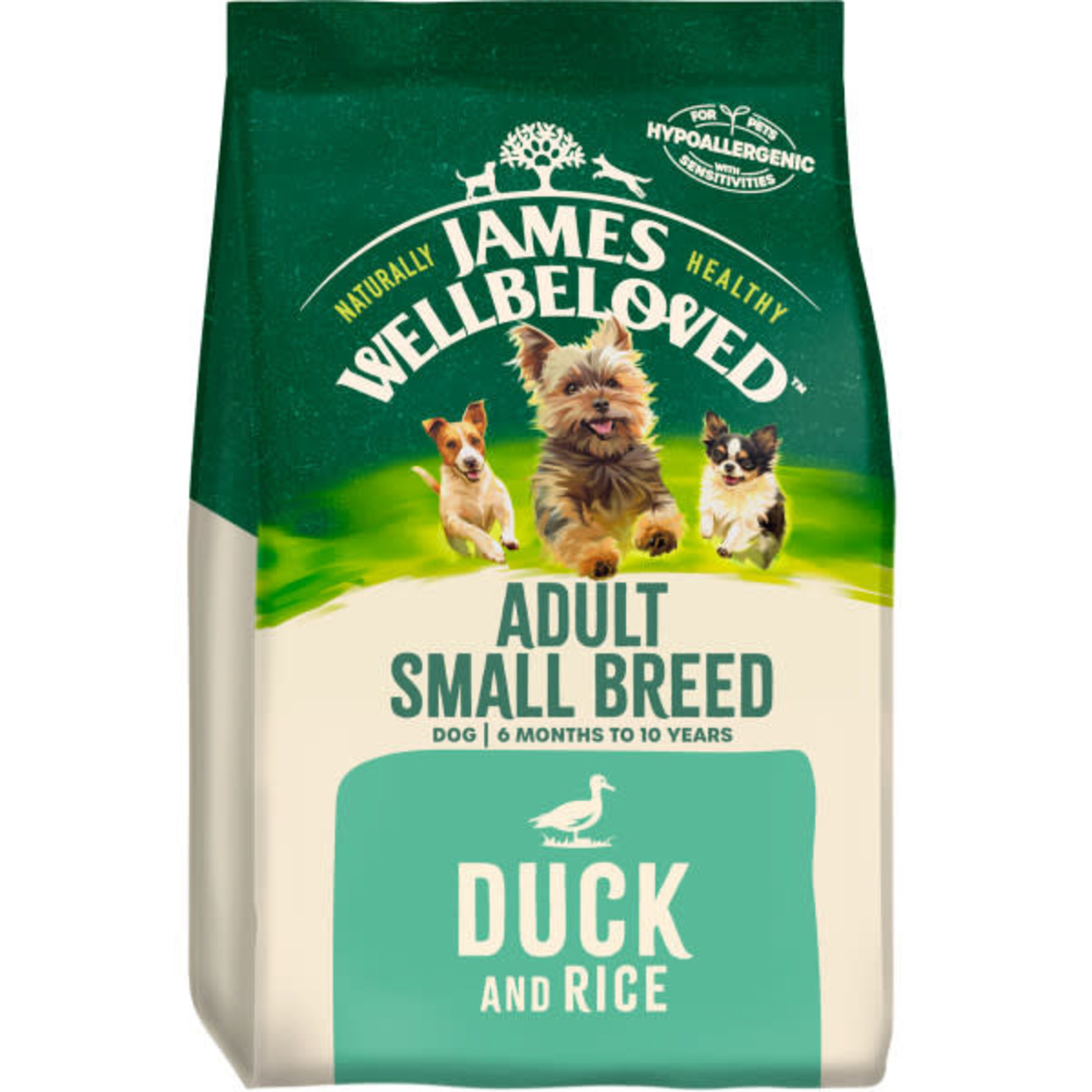 James Wellbeloved Adult Small Breed Dog Dry Food, Duck & Rice