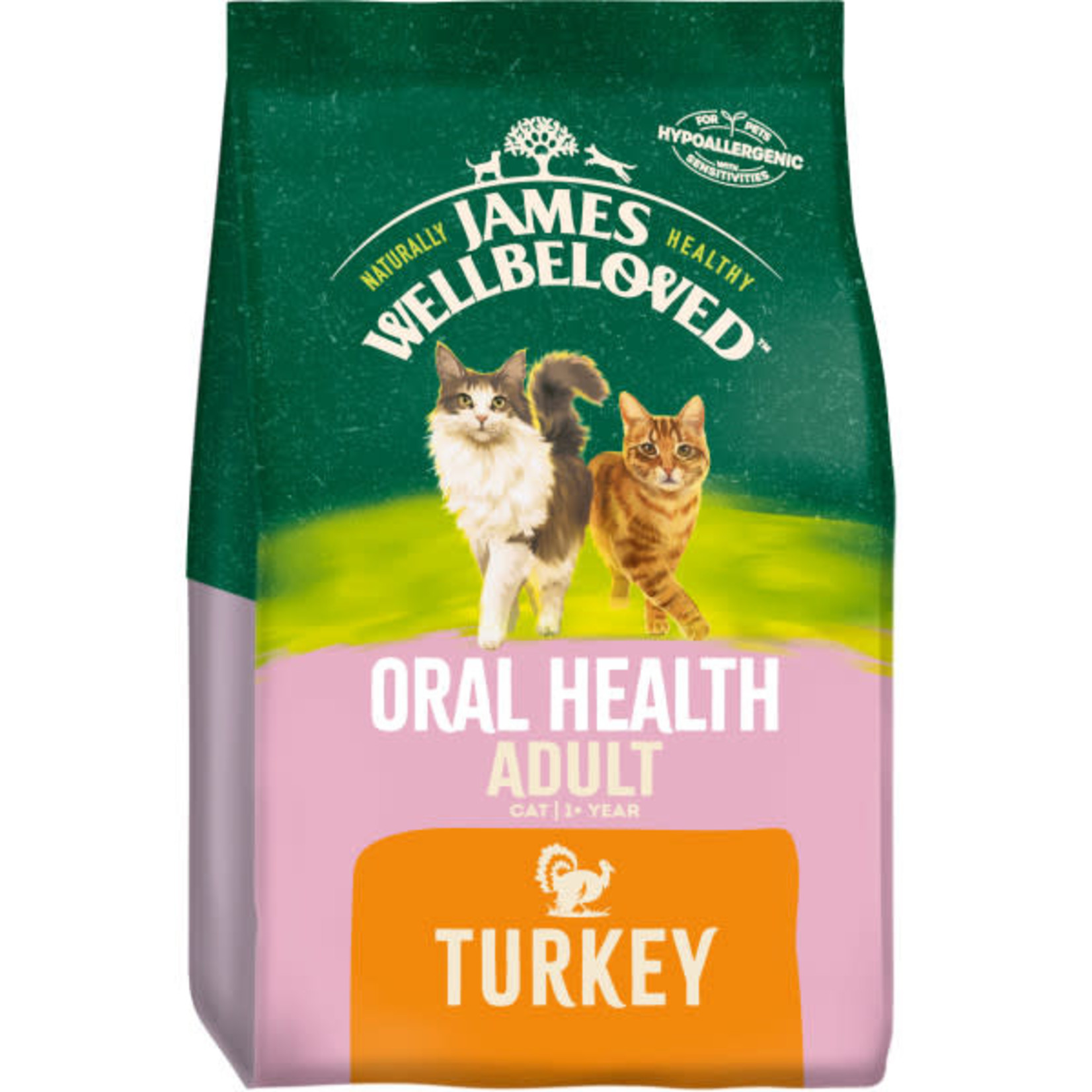 James Wellbeloved Oral Health Adult Cat Dry Food, Turkey