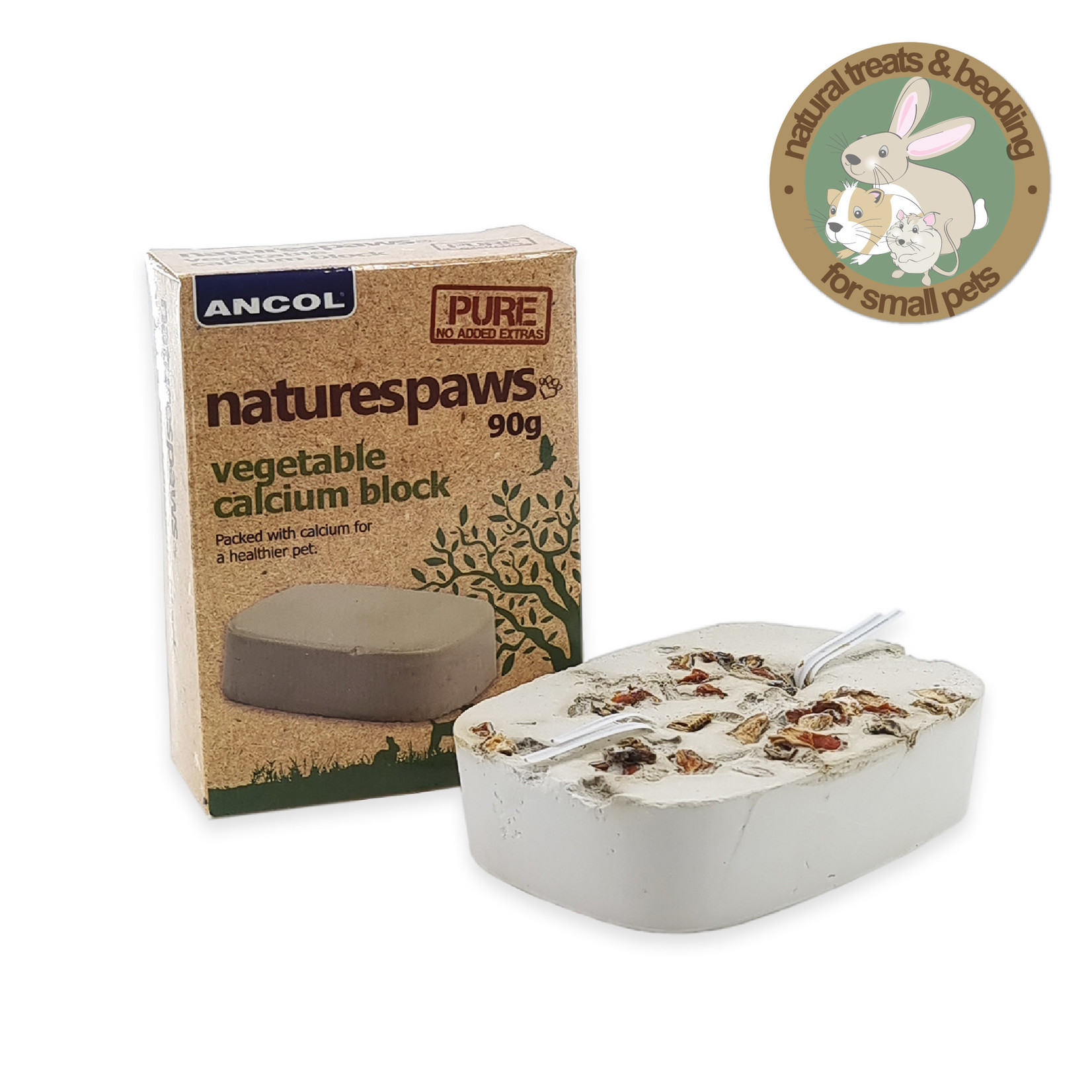 Ancol Naturespaws Vegetable Small Animal Calcium Block