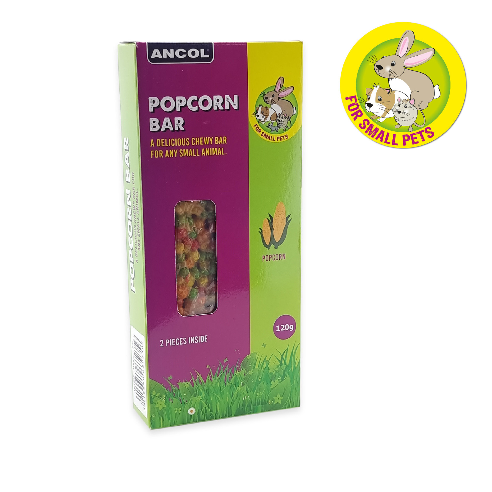Ancol Popcorn Bar Chewy Small Animal Treat, 120g