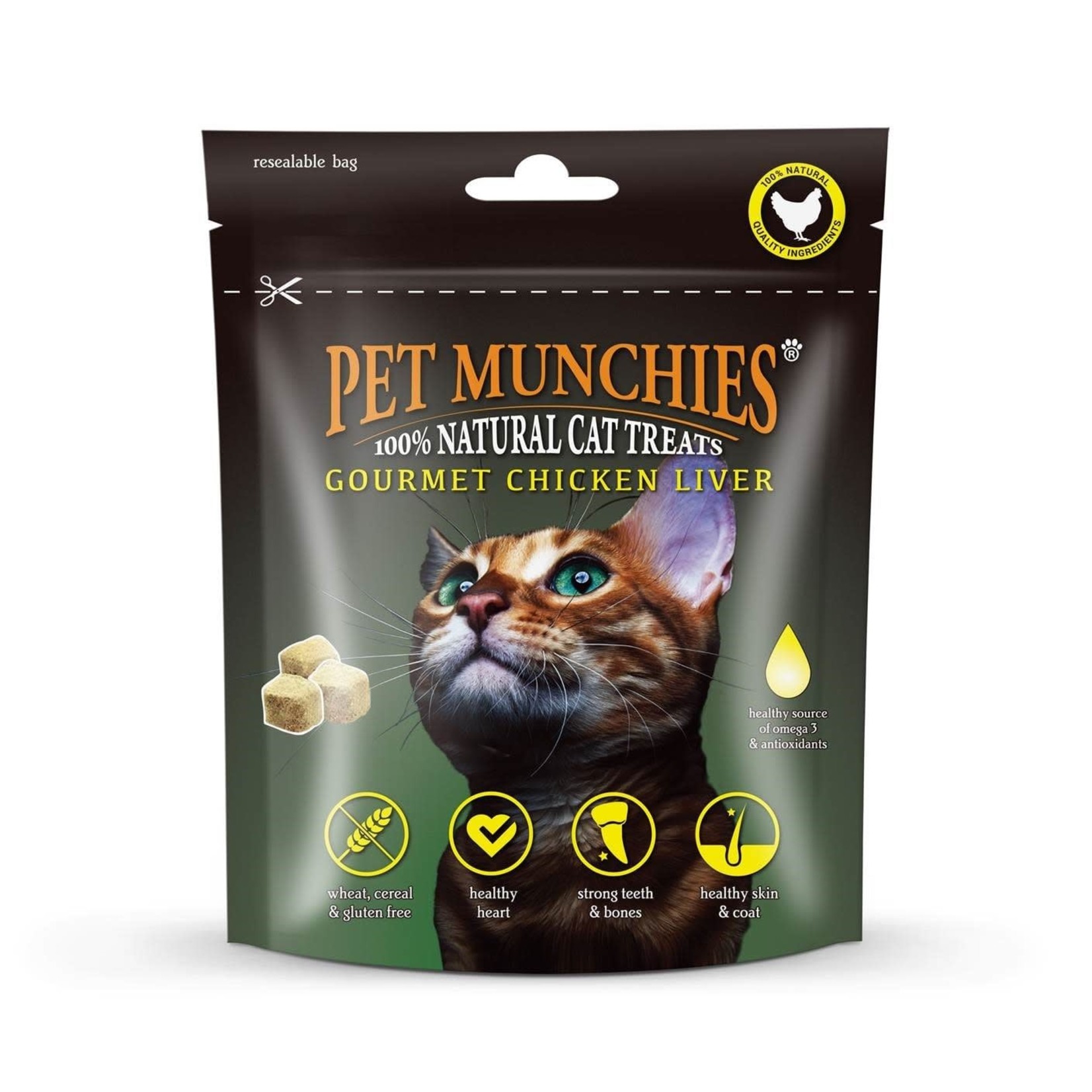 Pet Munchies Gourmet Chicken Liver Natural Cat Treats, 10g