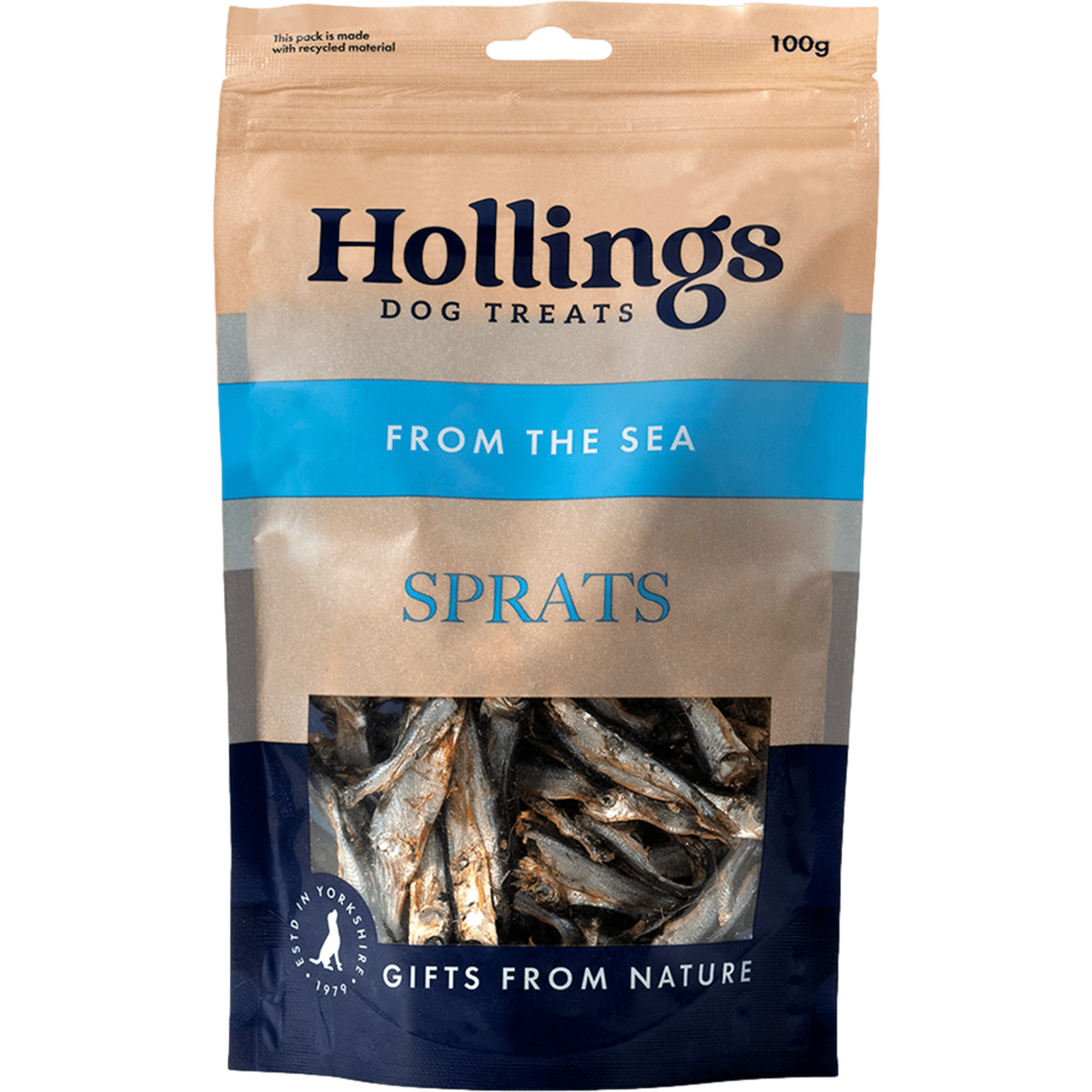 Hollings Sprats Natural Fresh Fish Dog Treats, Bulk Pack 500g