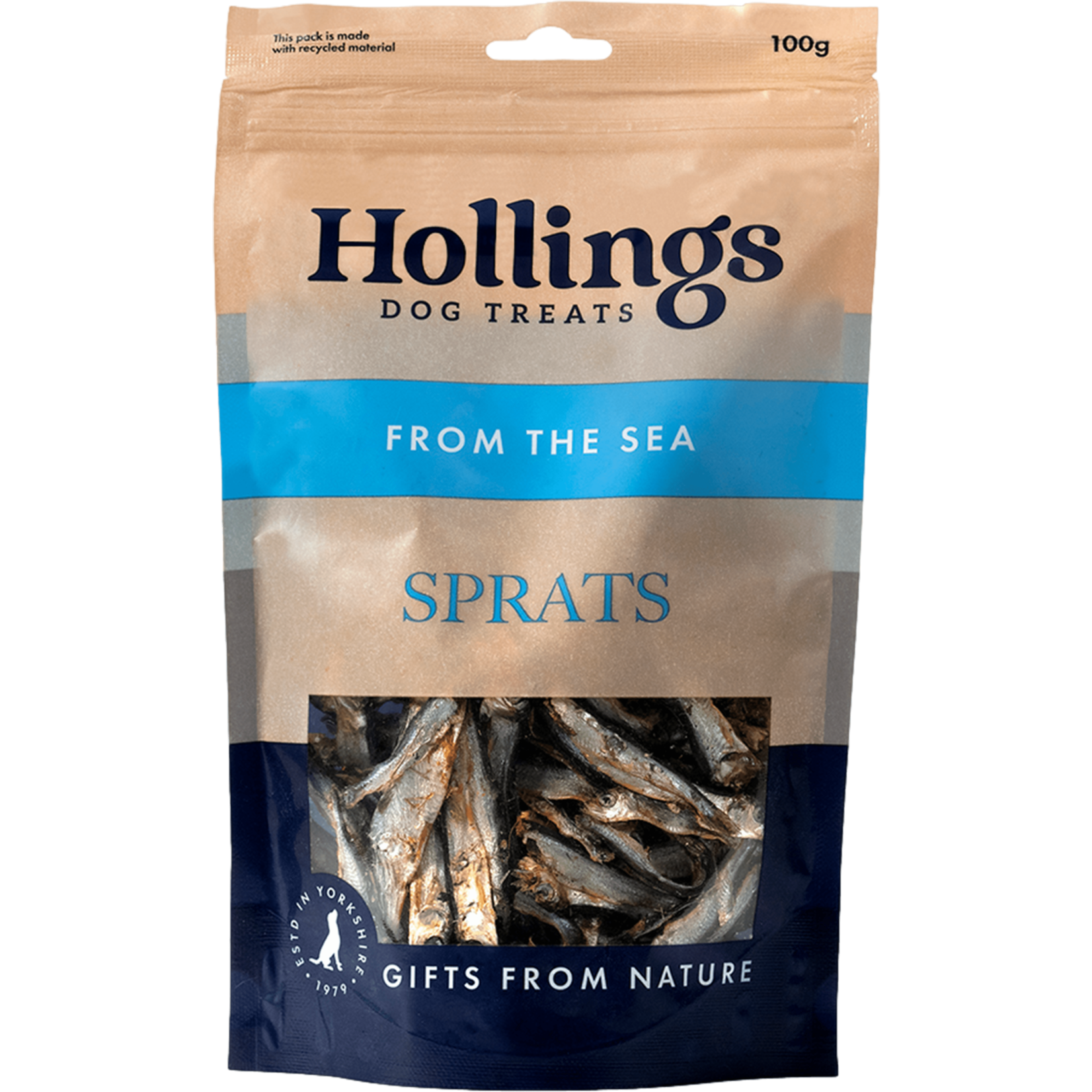 Hollings Sprats Fish Natural Dog Treats, 100g