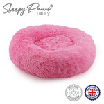 Ancol Sleepy Paws Luxury Super Soft Plush Donut Dog Bed, Pink