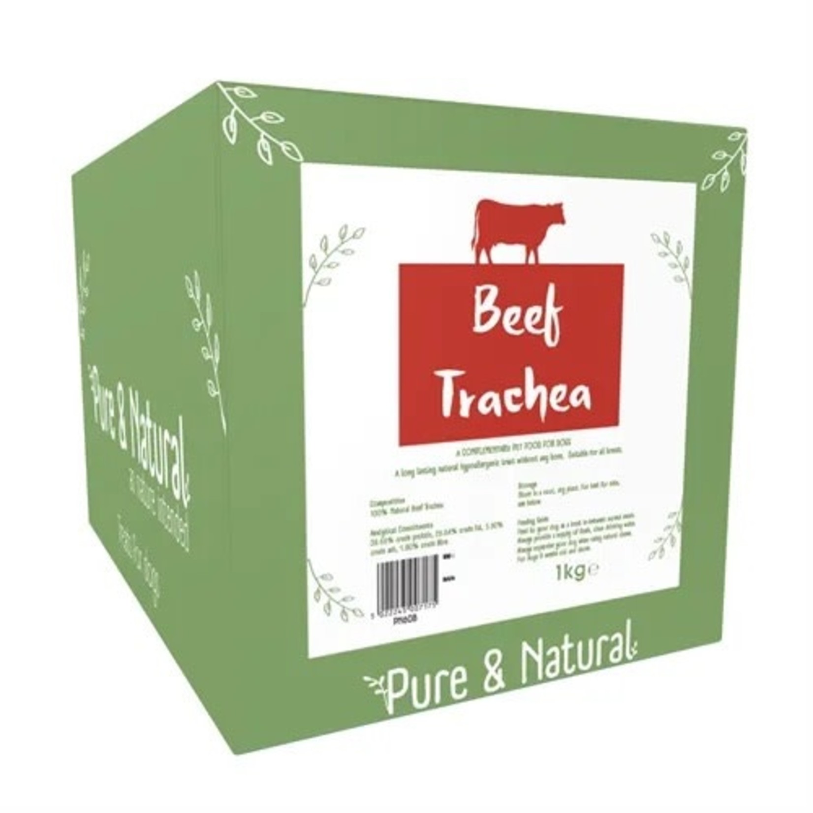 Pure & Natural Beef Trachea Dog Treats, 1kg Box