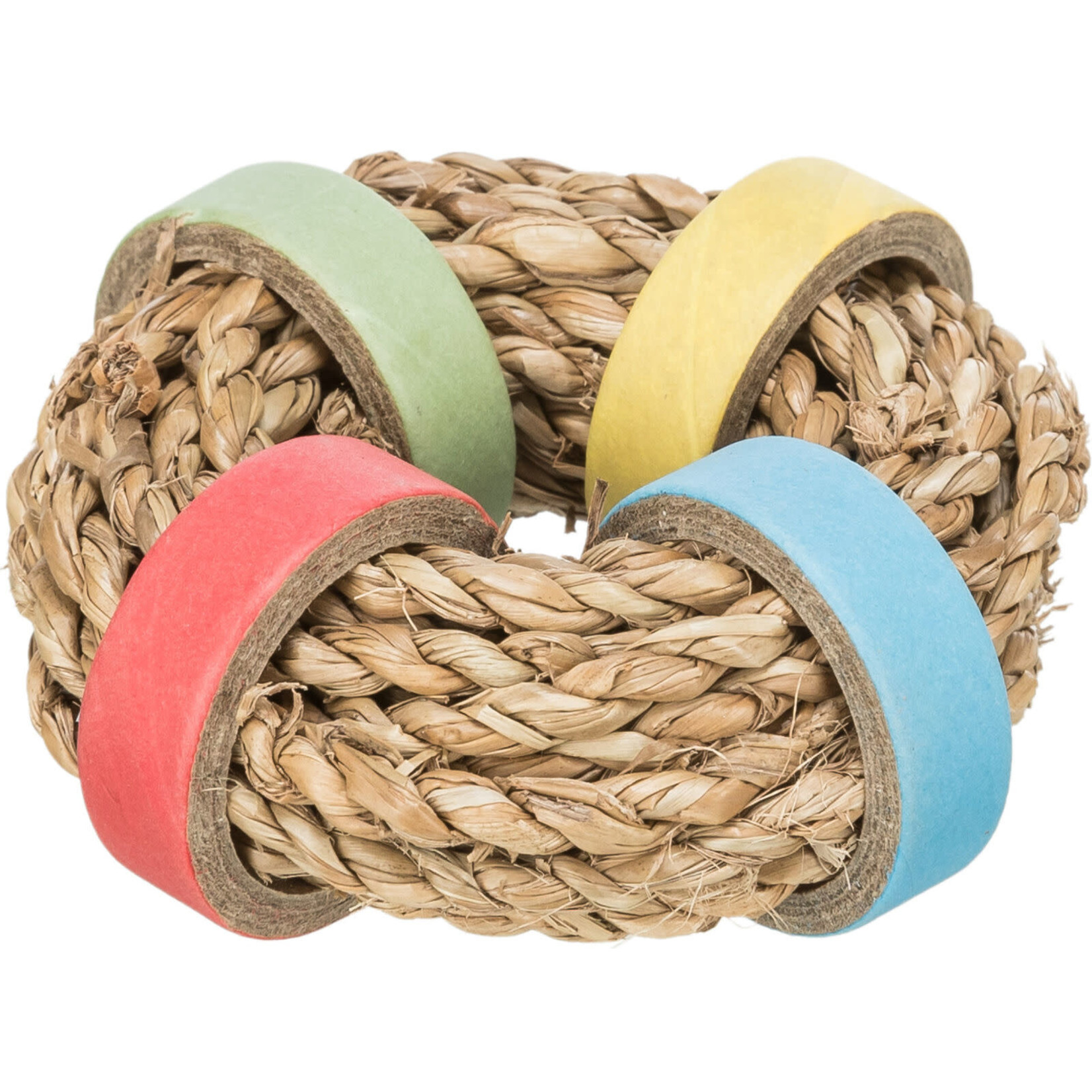 Trixie Sea Grass Ring with Cardboard Rings Small Animal Chew Toy, 8cm