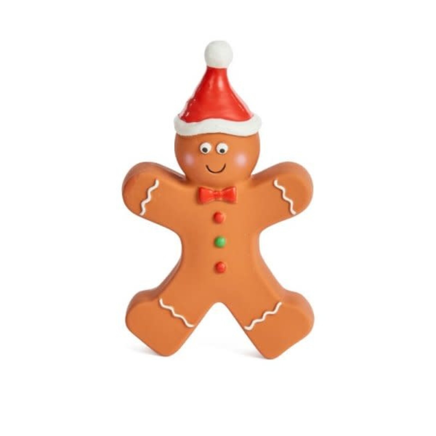 Zöon Latex Gingerbread Man Squeaky Christmas Dog Toy