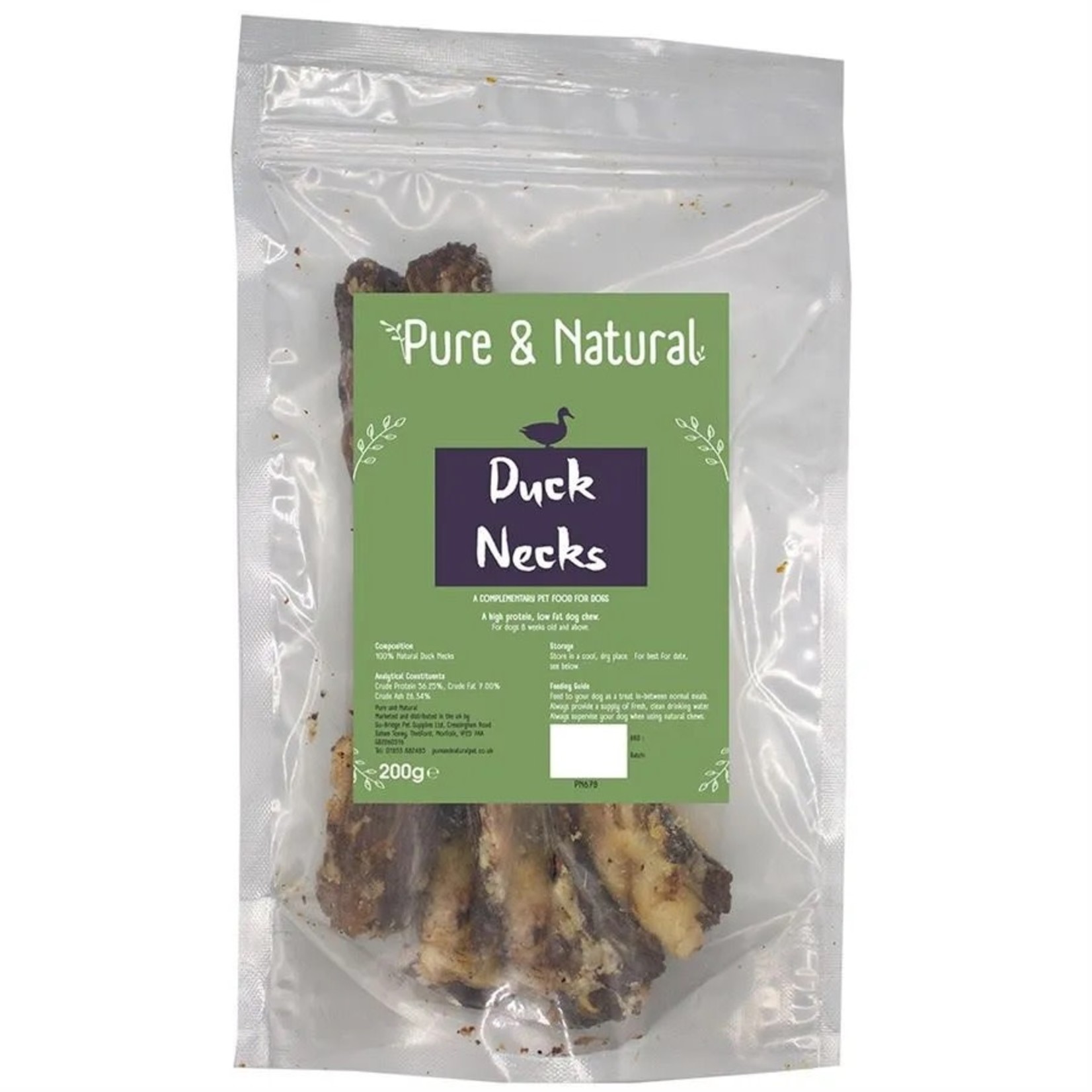 Pure & Natural Duck Necks Dog Treats, 200g