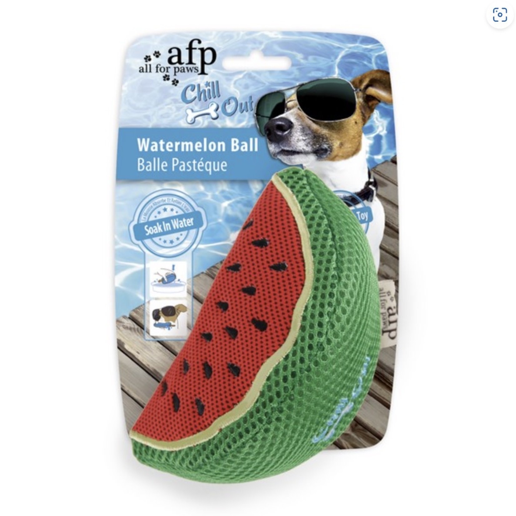 All For Paws Chill Out Cooling Watermelon Slice Dog Toy