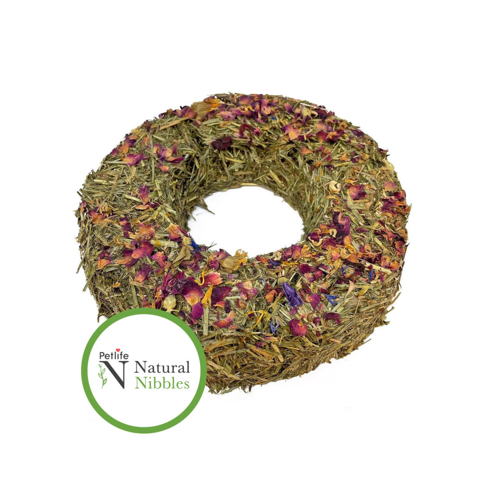 Petlife Natural Nibbles Flower Forage Ring Small Animal Treat