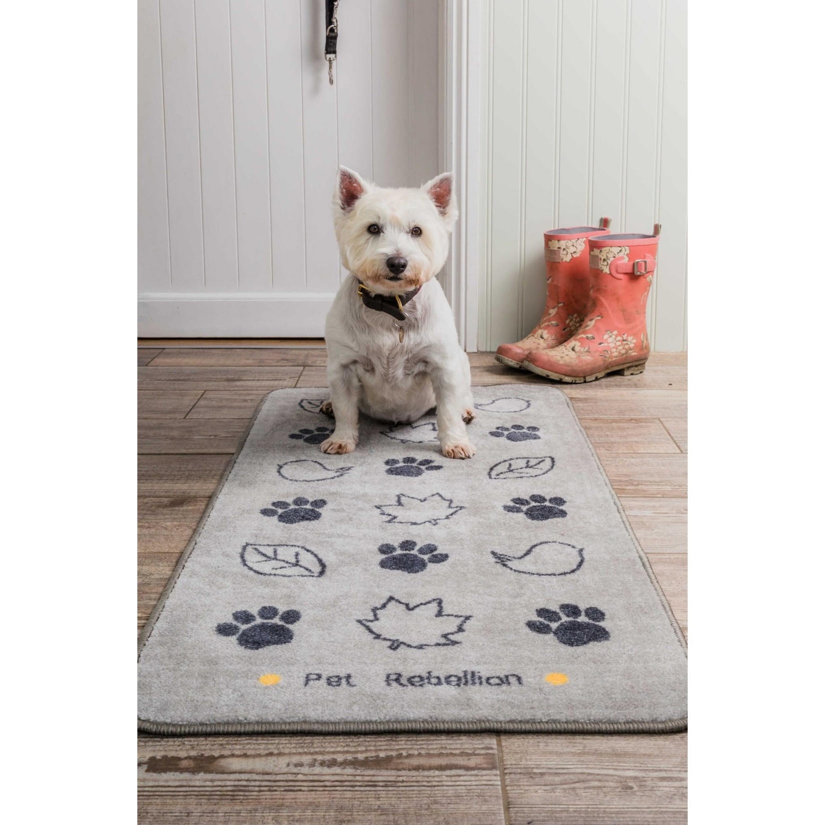 Pet Rebellion Stop Muddy Paws XL Country Walk Floor Pet Mat, 57x110cm