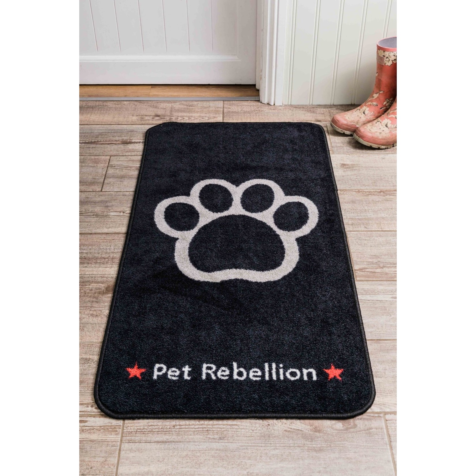 Pet Rebellion Stop Muddy Paws XL Black Floor Pet Mat, 57x110cm