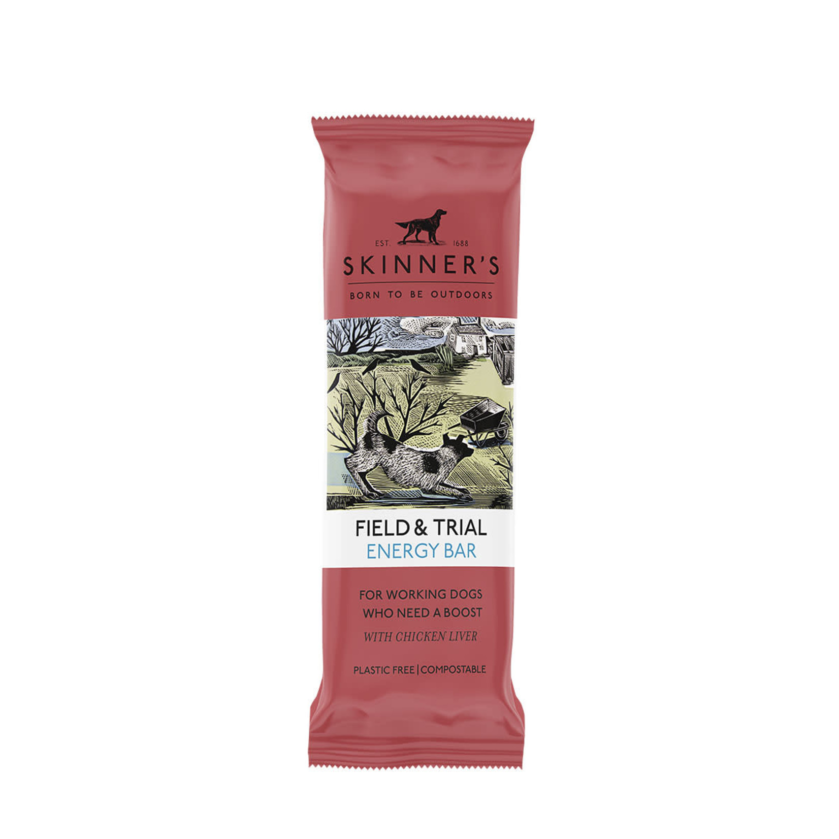 Skinners Field & Trial Energy Bar in a Compostable Wrapper for Dogs, Chicken Liver 35g