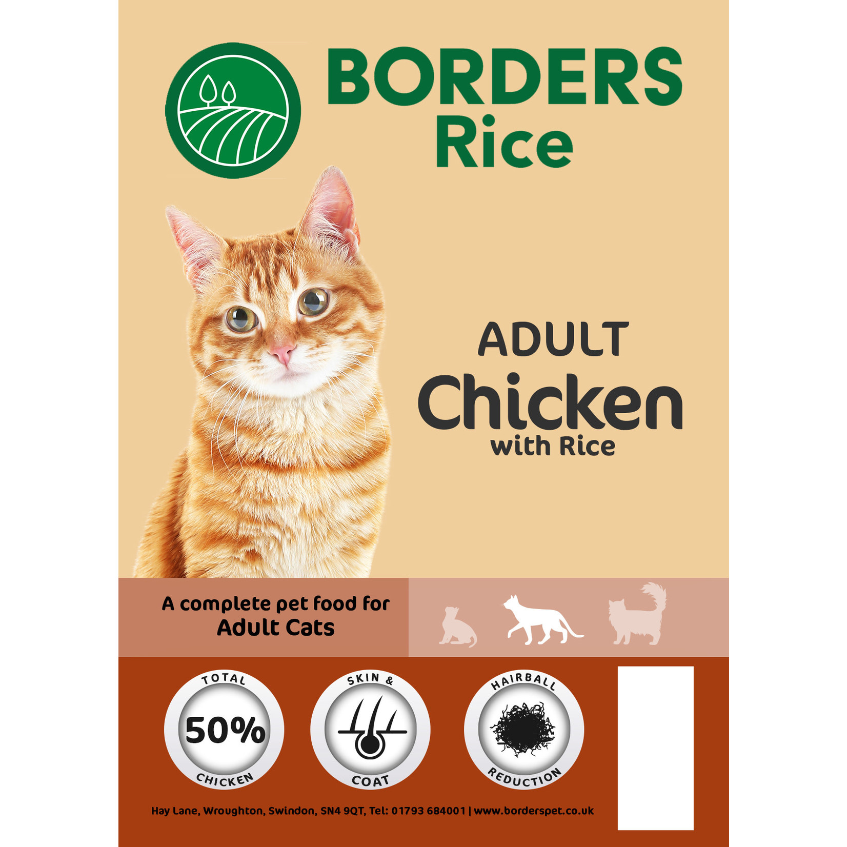 Borders Rice Adult Cat Dry Food Chicken