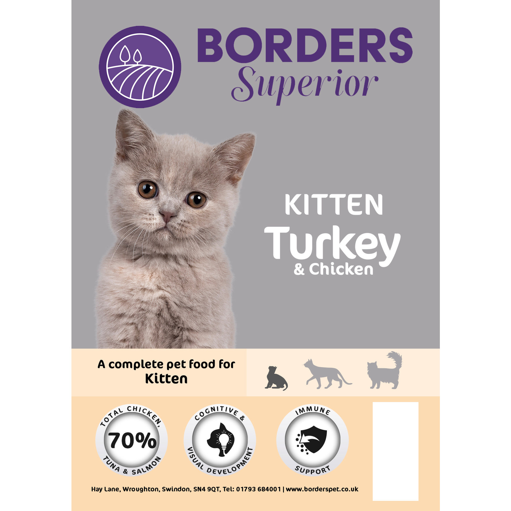 Borders Superior Kitten Dry Food Grain Free Turkey & Chicken
