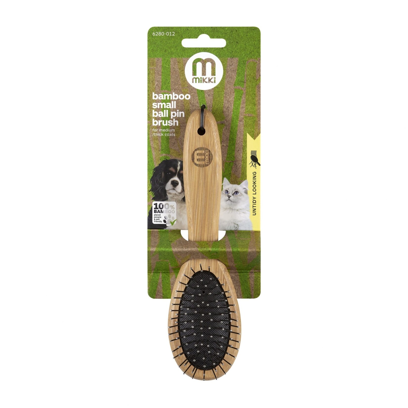 Mikki Bamboo Ball Pin Brush for Medium & Thick Coats