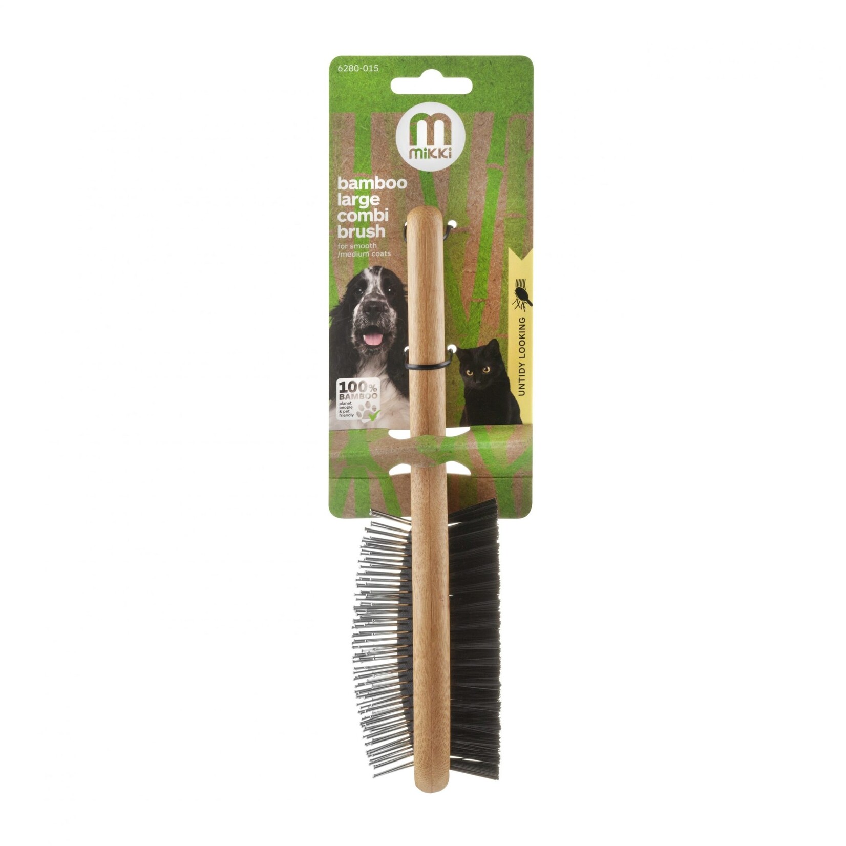 Mikki Bamboo Combi Brush for Smooth & Medium Coats