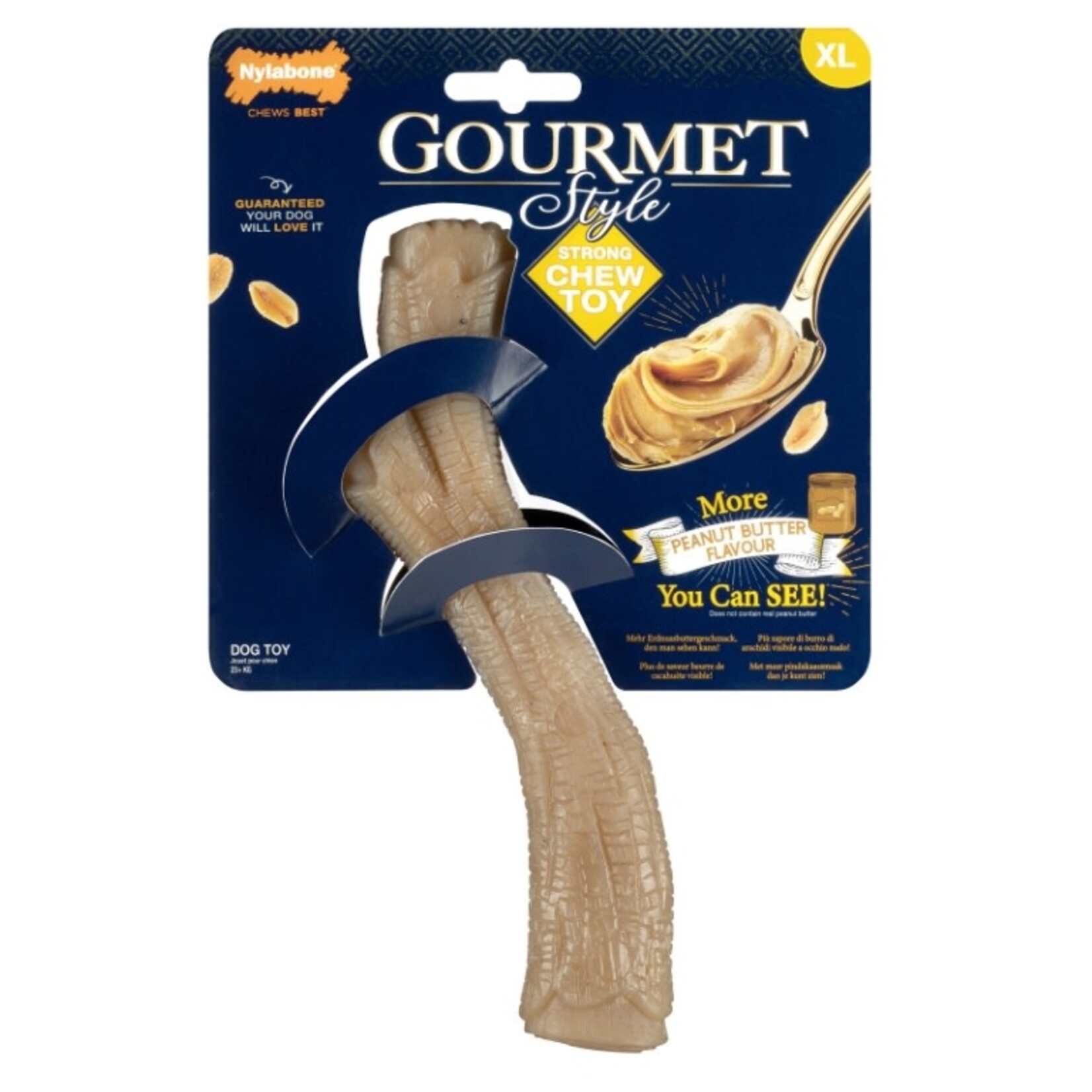 Nylabone Gourmet Stick Strong Dog Chew Toy, Peanut Butter