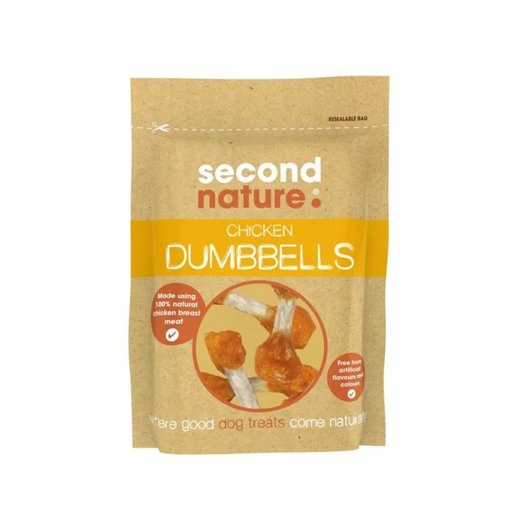 Second Nature Chicken Dumbbells Natural Dog Treats, 80g