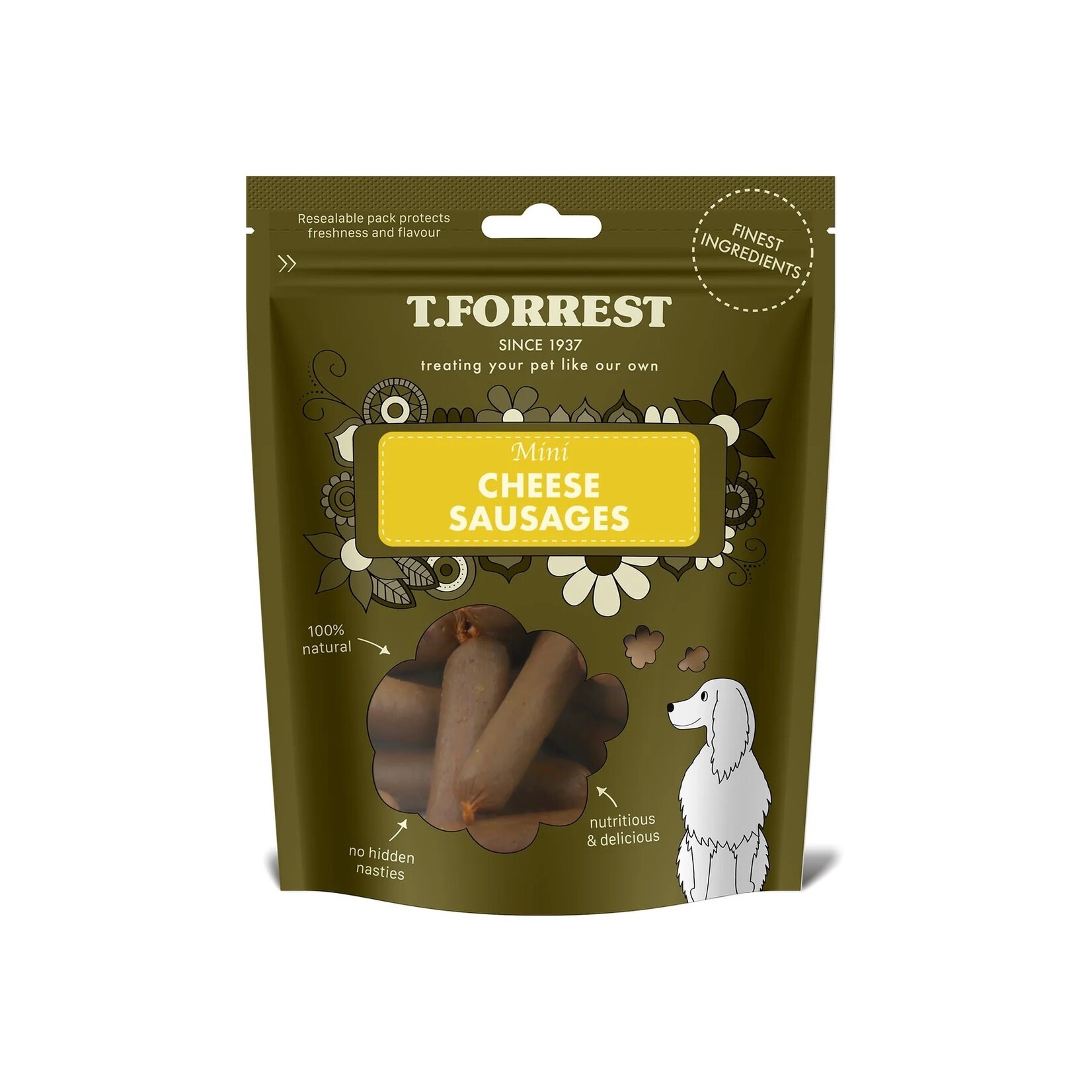 T.Forrest Mini Cheese Sausages Dog Treats, 150g