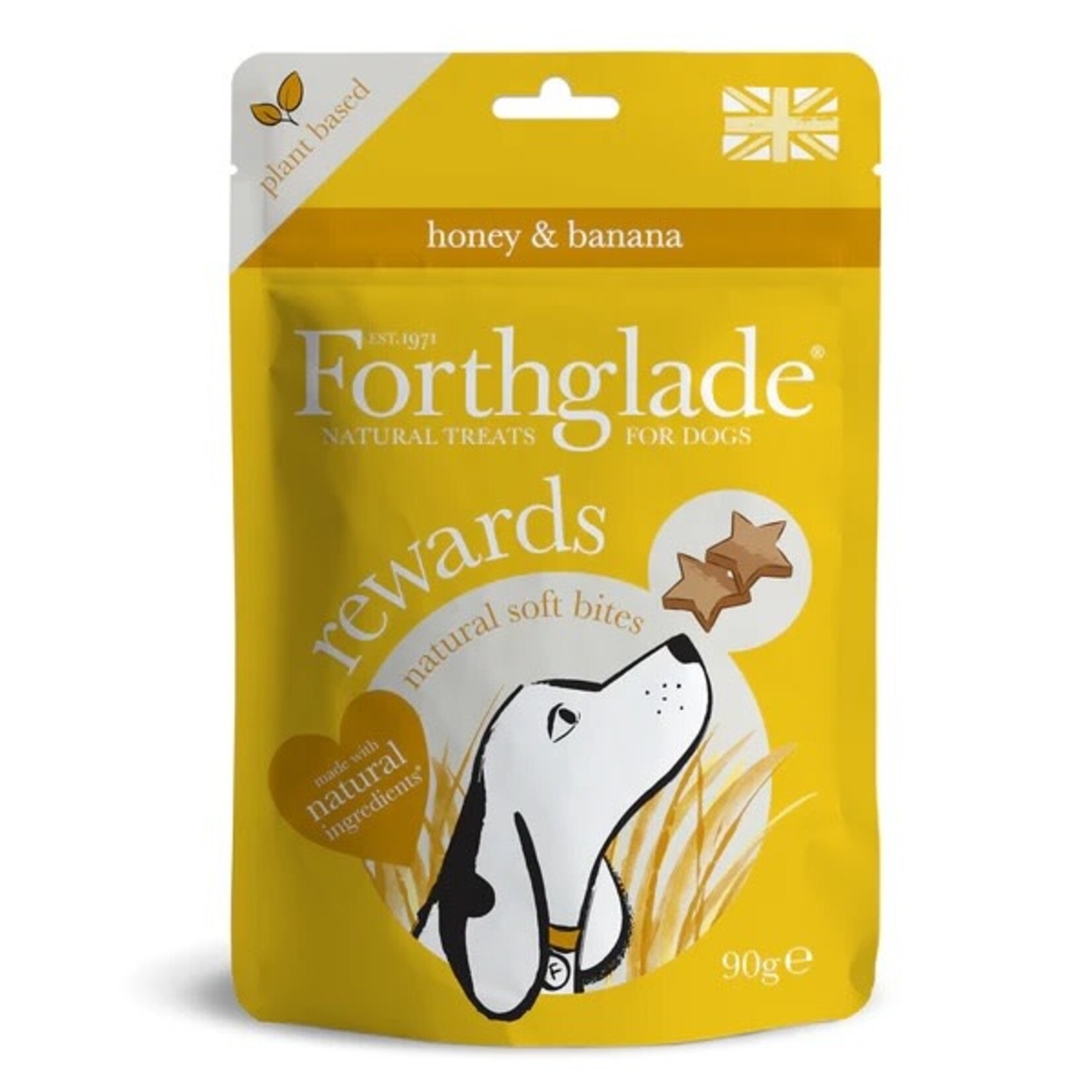 Forthglade Plant Based Rewards Training Natural Soft Bites with Honey & Banana Dog Treats, 90g