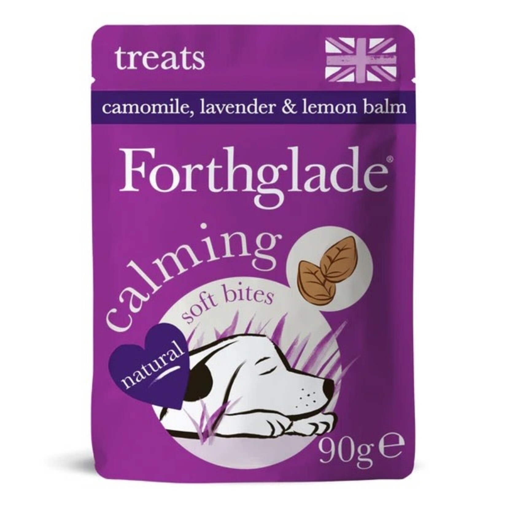 Forthglade Grain Free Calming Natural Soft Bites with Turkey, Camomile, Lavender & Lemon Balm Dog Treats, 90g