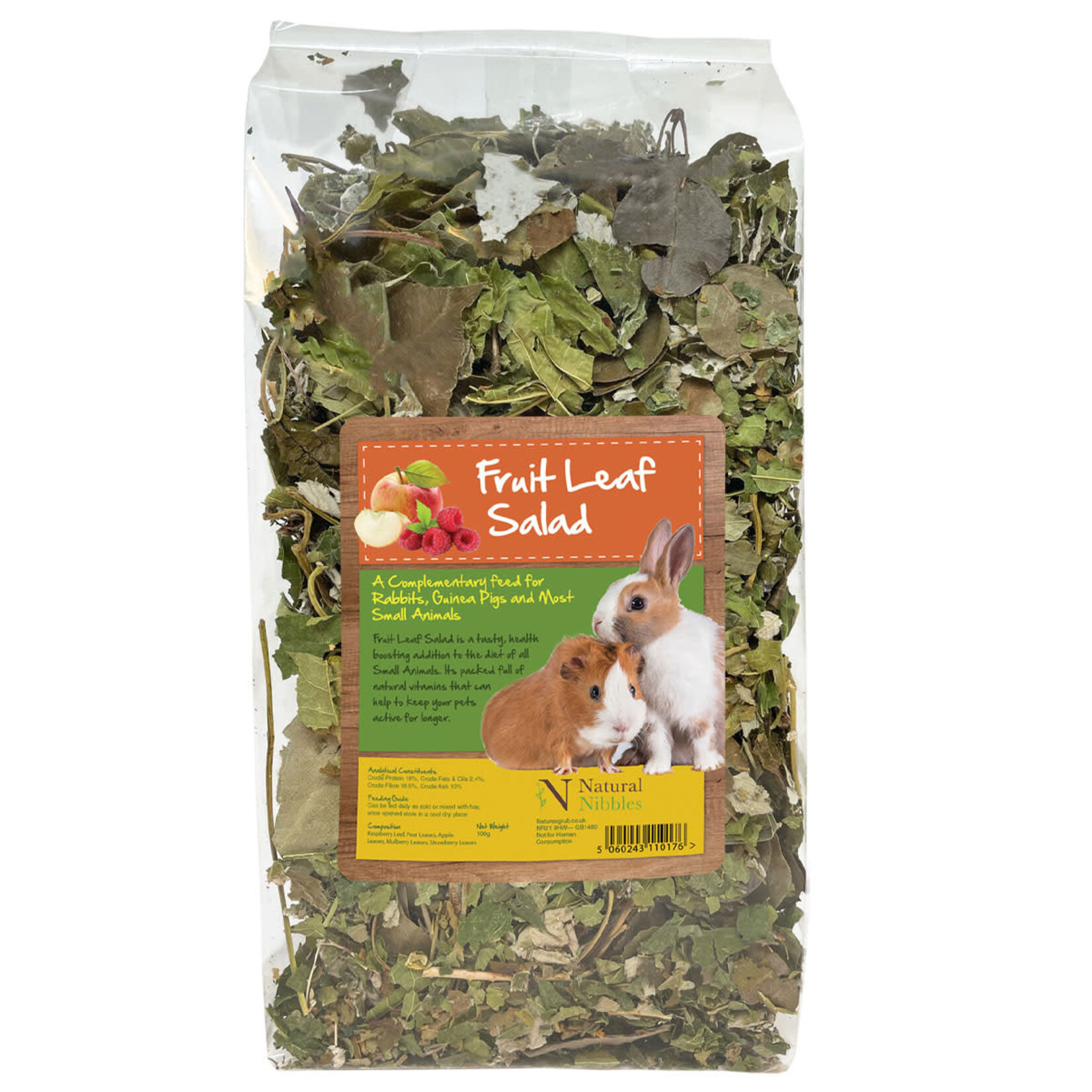 Petlife Natural Nibbles Fruit Leaf Salad Small Animal Treat, 100g