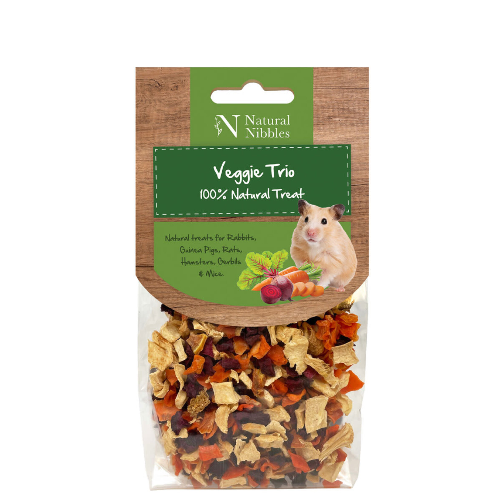 Petlife Natural Nibbles Veggie Trio Small Animal Treat, 70g