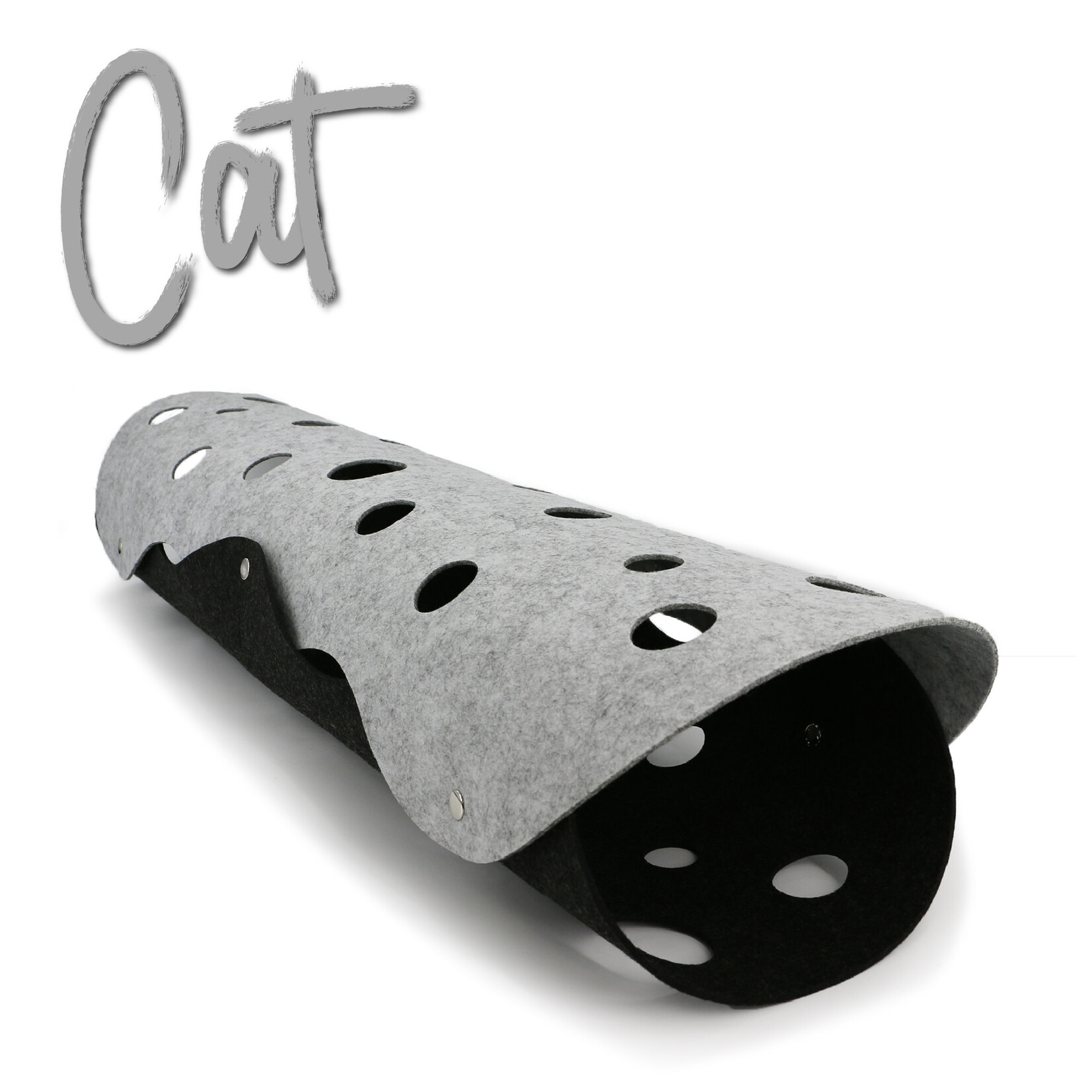 Ancol Cat Collapsible Felt Tunnel, Charcoal & Grey