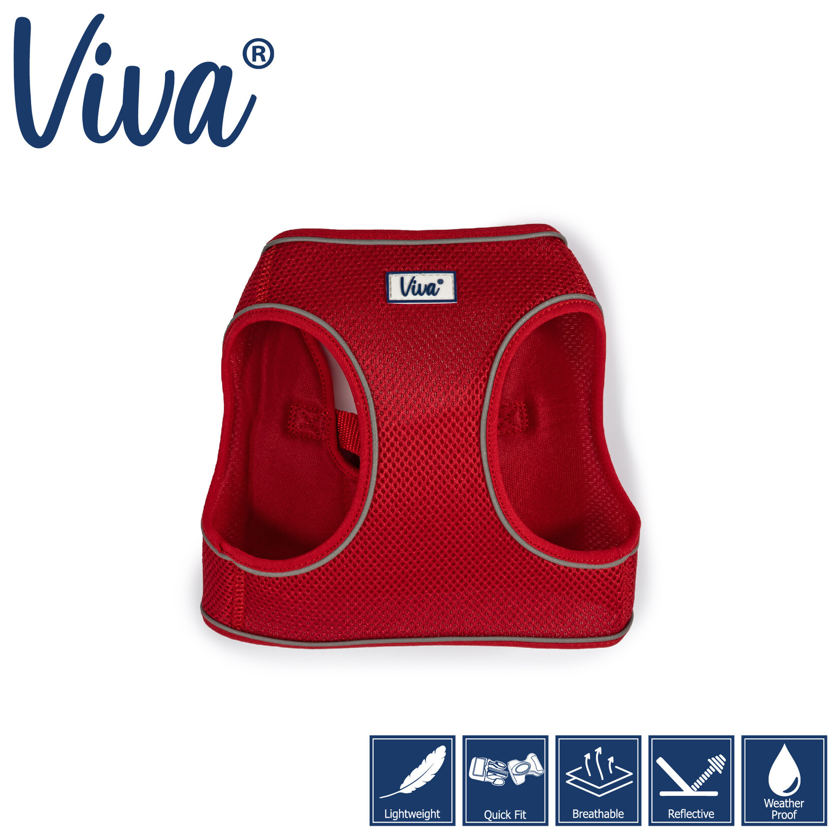 Ancol Viva Step-in Quick Fit Reflective Dog Harness, Red