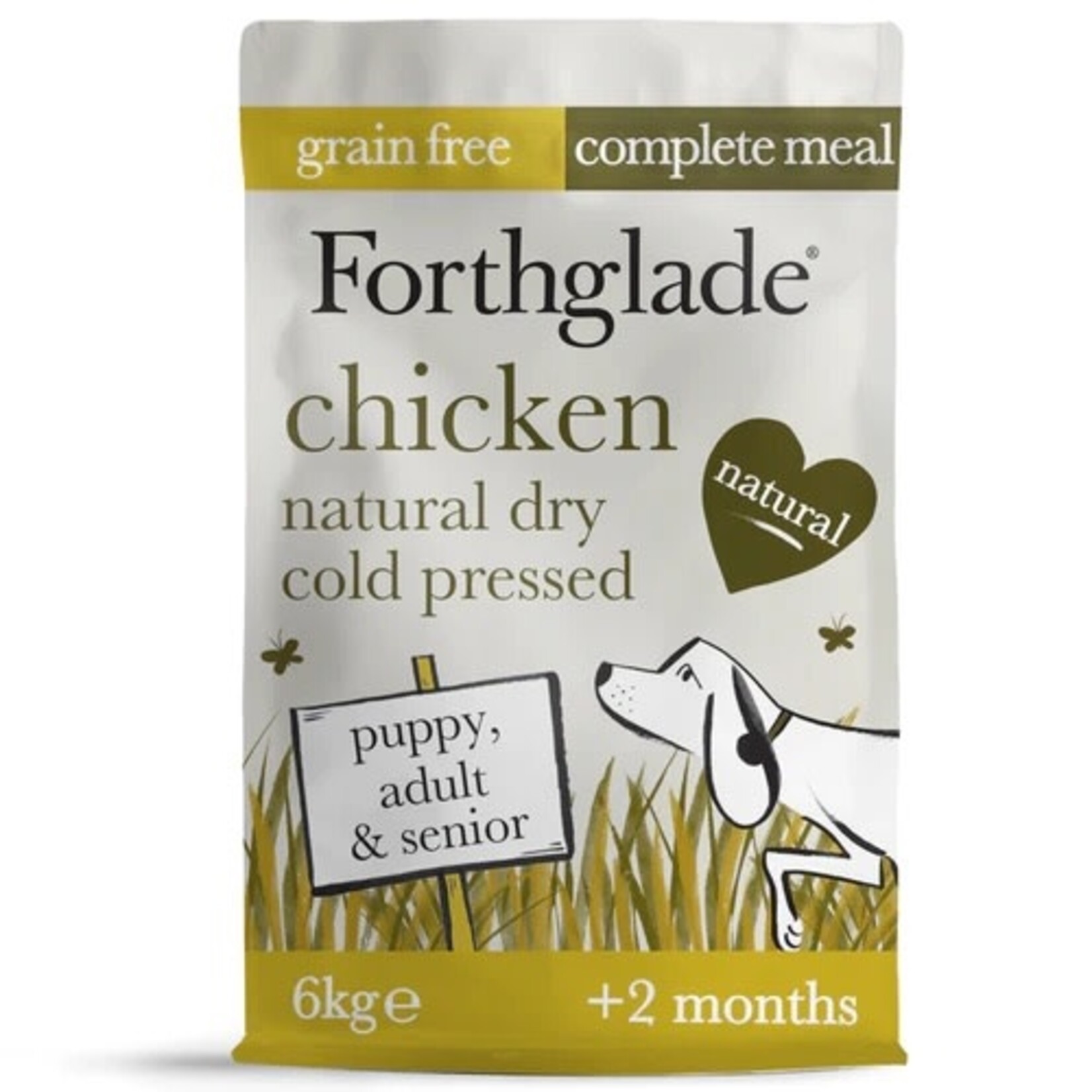 Forthglade Cold Pressed Grain Free Dry Dog Food from 2 Months + Chicken with Sweet Potato