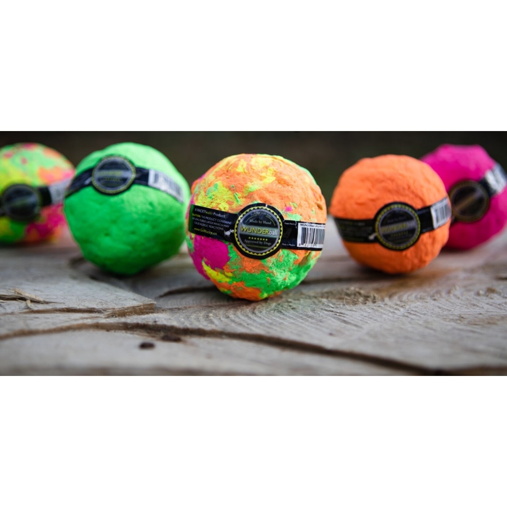 WACKYwalk'r WUNDERball Hand Made Sustainable Rubber Fetch Dog Toy